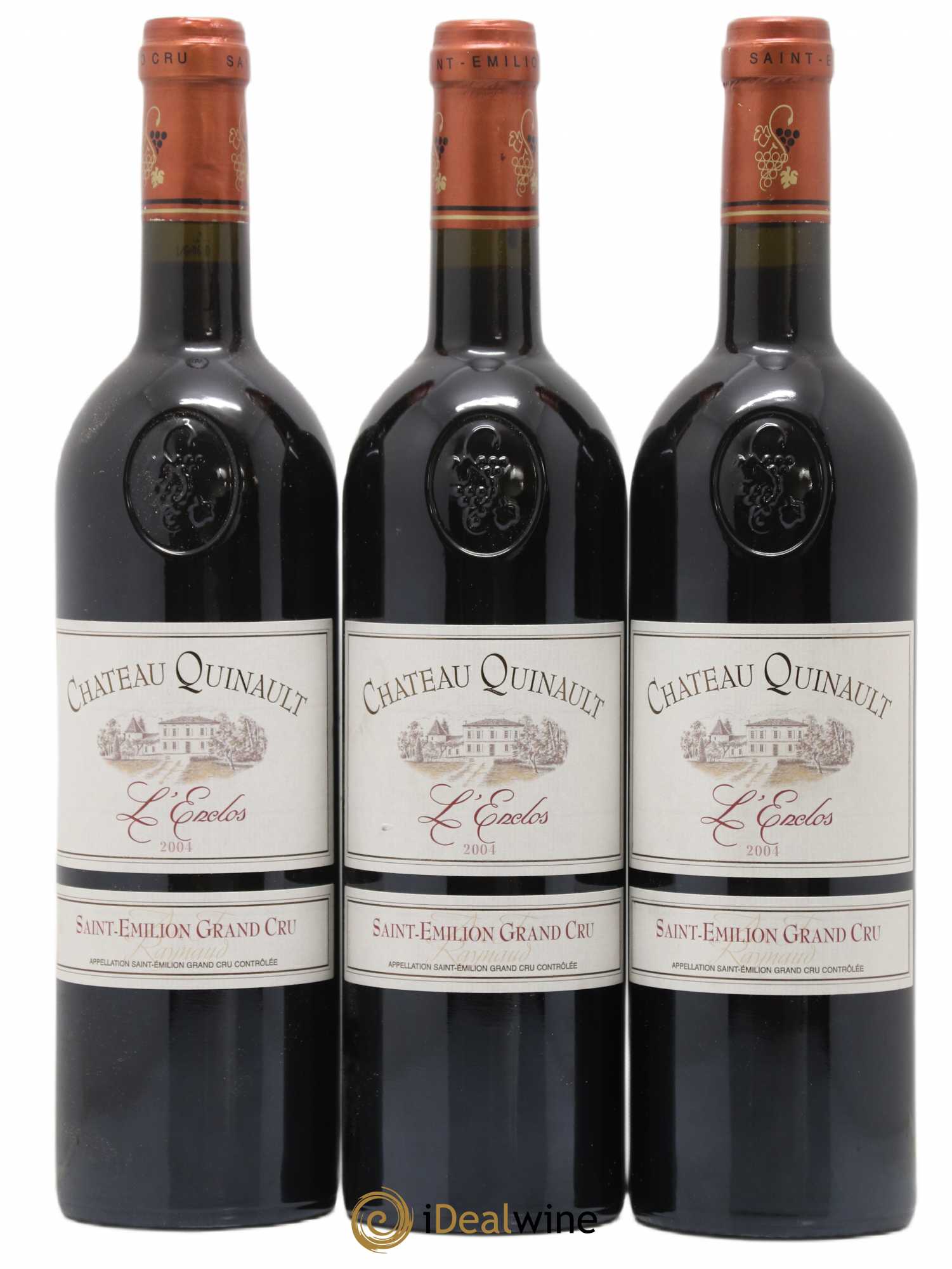 Château Quinault L'Enclos 2004 - Lot de 3 bouteilles - 0