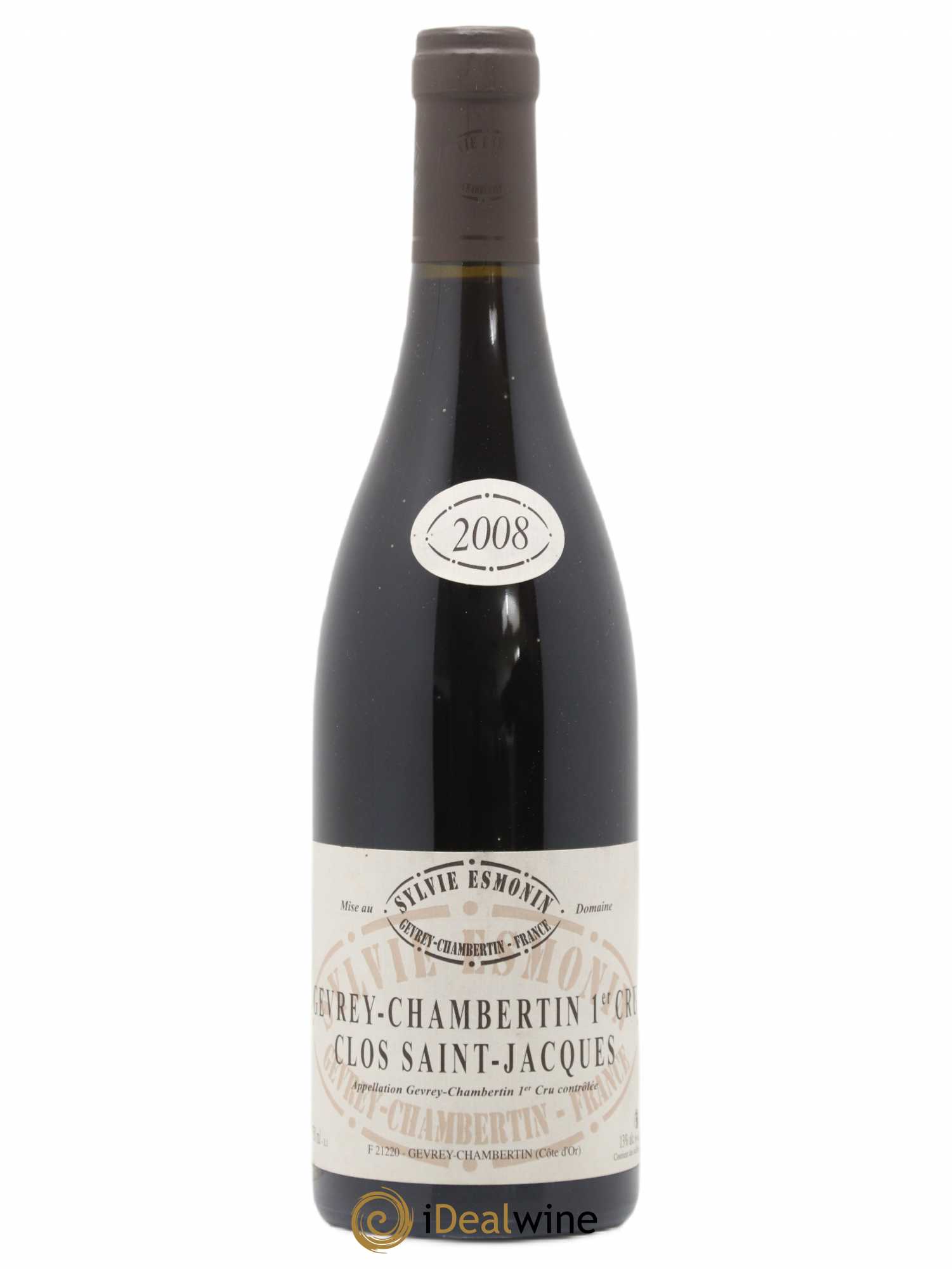 Gevrey-Chambertin 1er Cru Clos Saint Jacques Sylvie Esmonin 2008 - Lot de 1 bouteille - 0