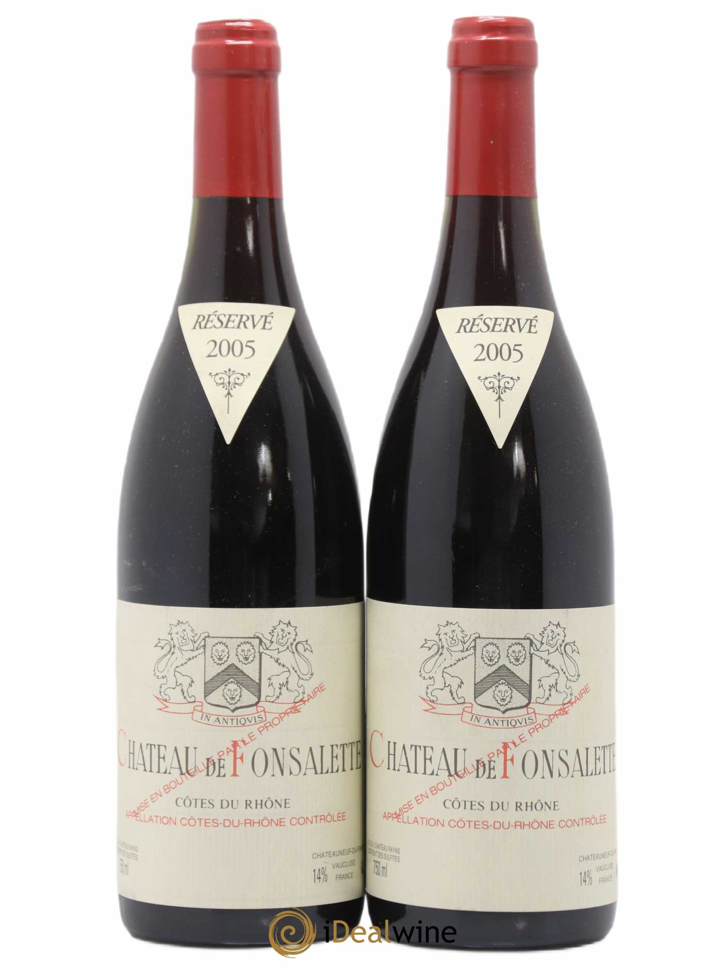 Côtes-du-Rhône Château de Fonsalette Emmanuel Reynaud 2005 - Lot de 2 bouteilles - 0