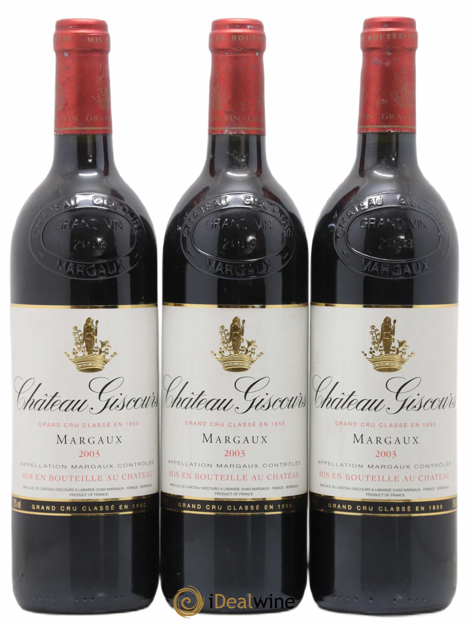 Château Giscours 3ème Grand Cru Classé 2003 - Lot de 3 bouteilles - 0