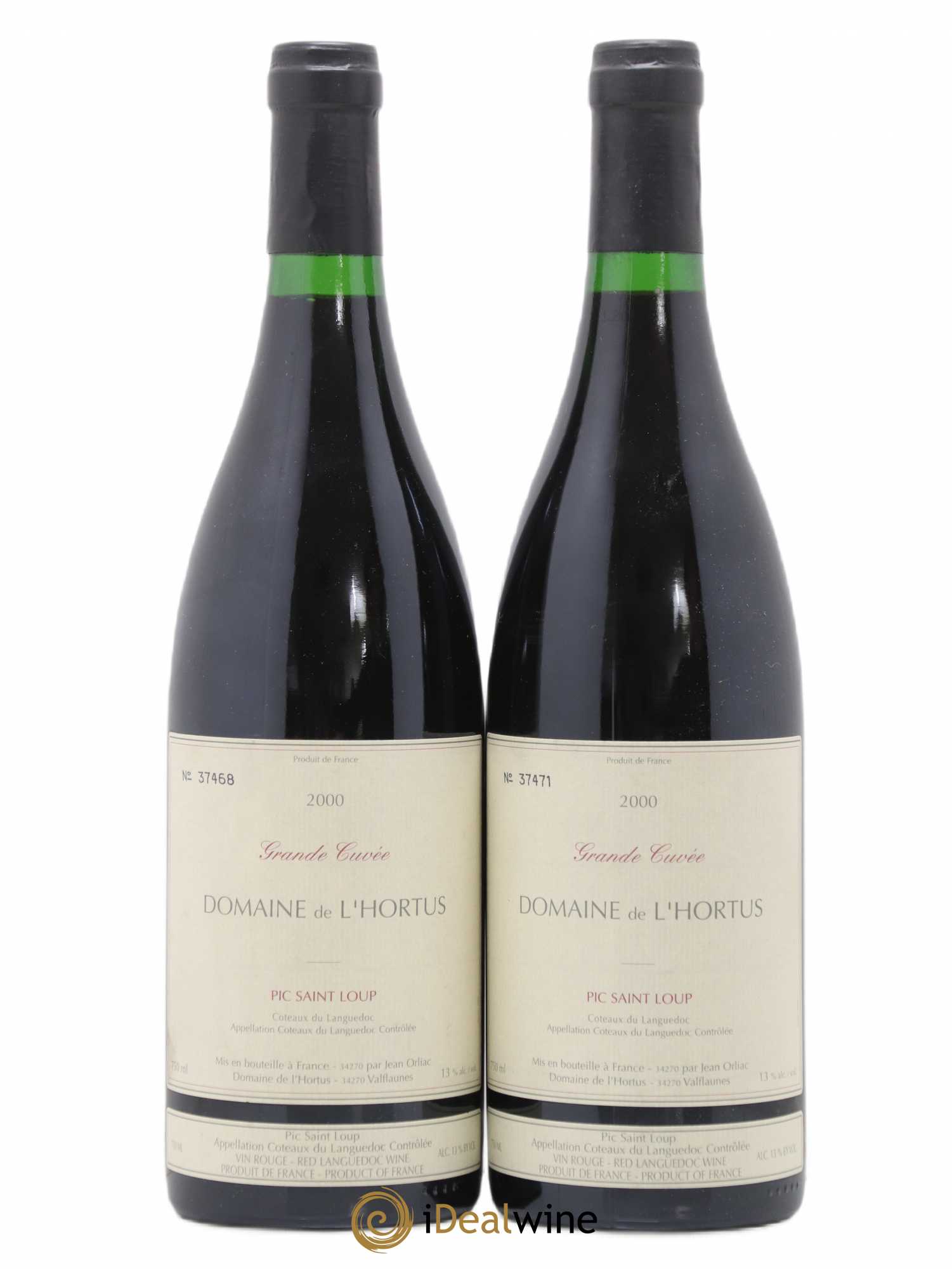 Pic Saint-Loup Domaine de L'Hortus Grande Cuvée Famille Orliac 2000 - Lot de 2 bouteilles - 0