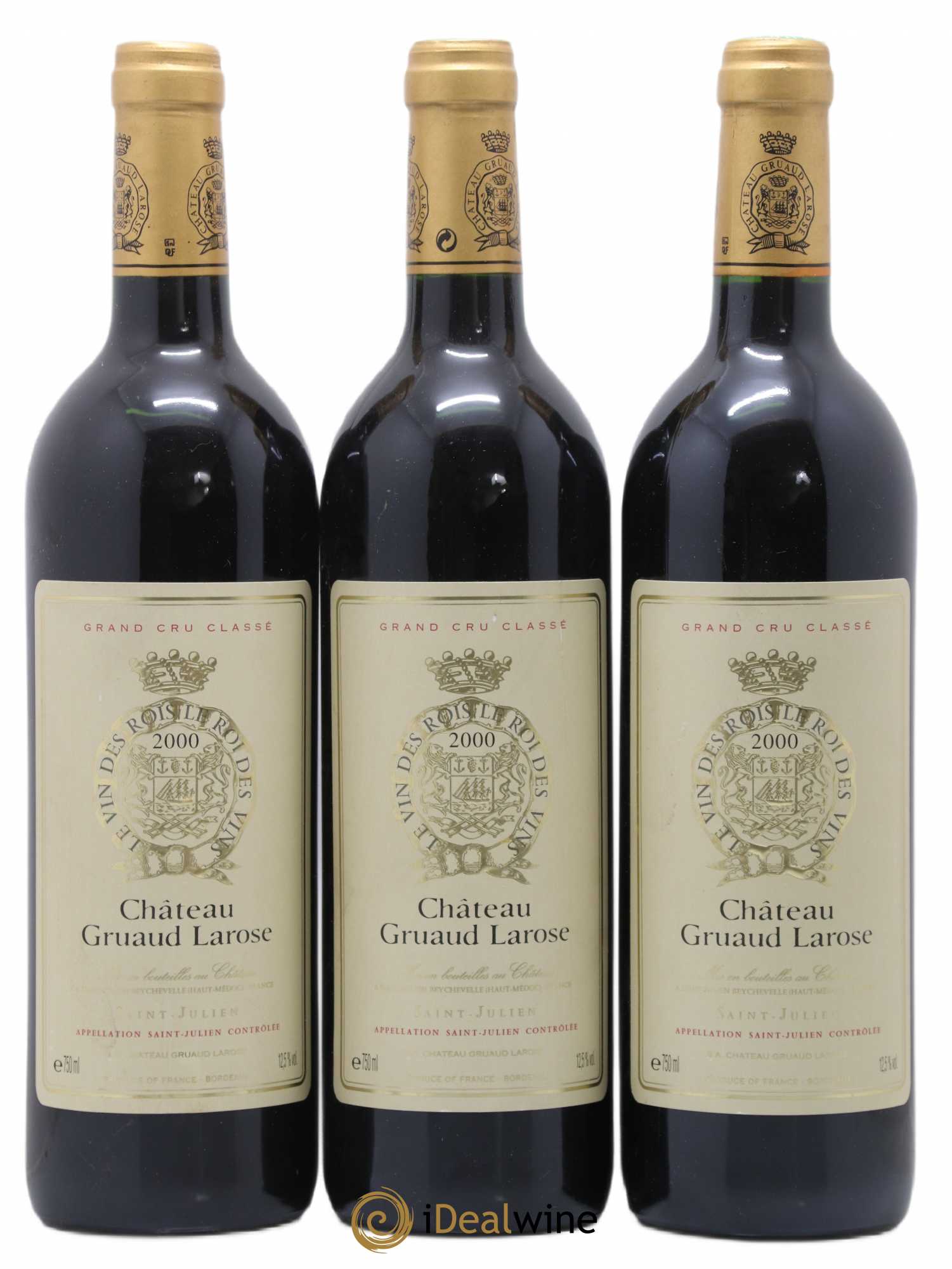 Château Gruaud Larose 2ème Grand Cru Classé 2000 - Lot de 3 bouteilles - 0