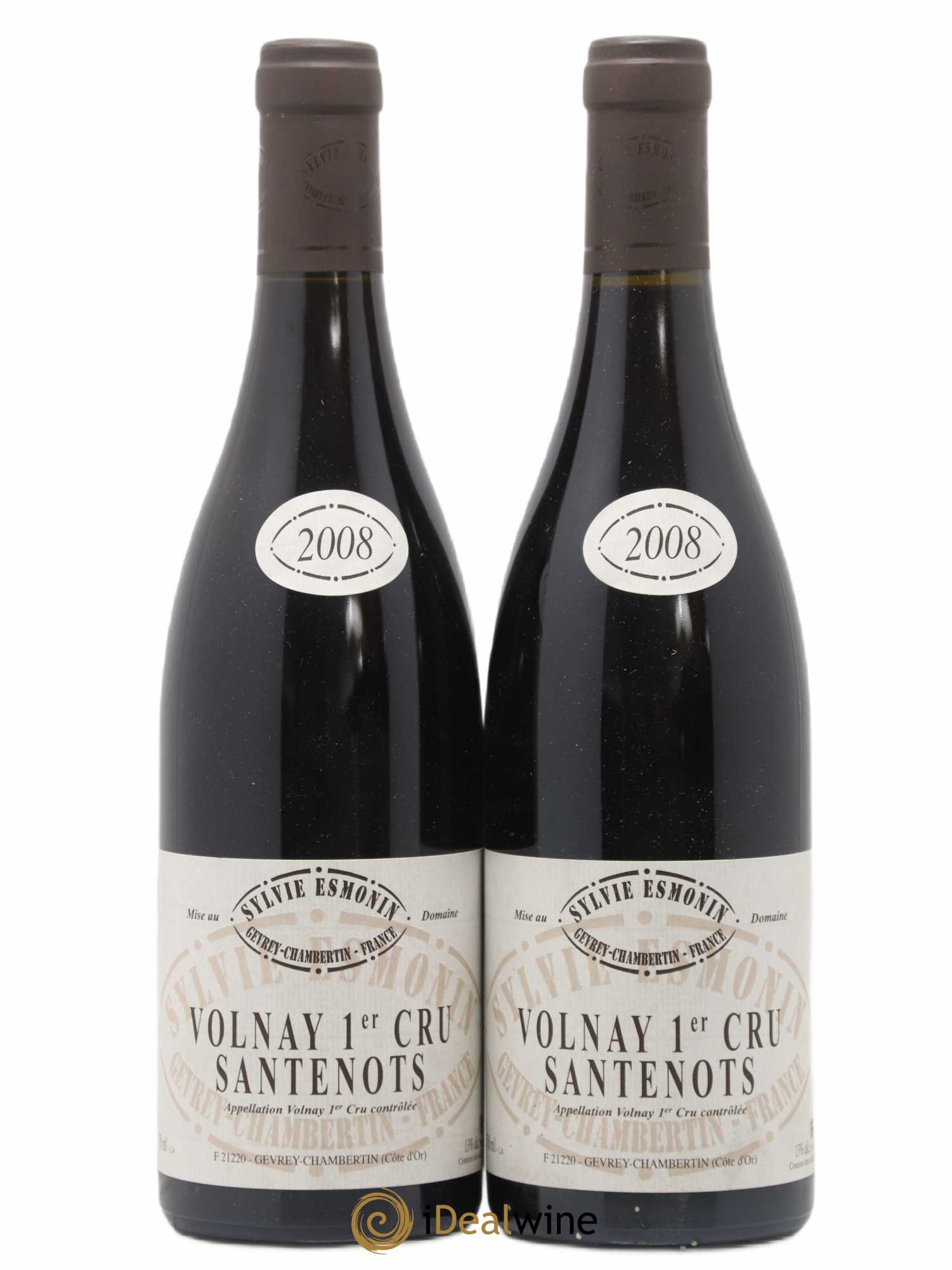 Volnay 1er Cru Santenots Sylvie Esmonin 2008 - Lot de 2 bouteilles - 0