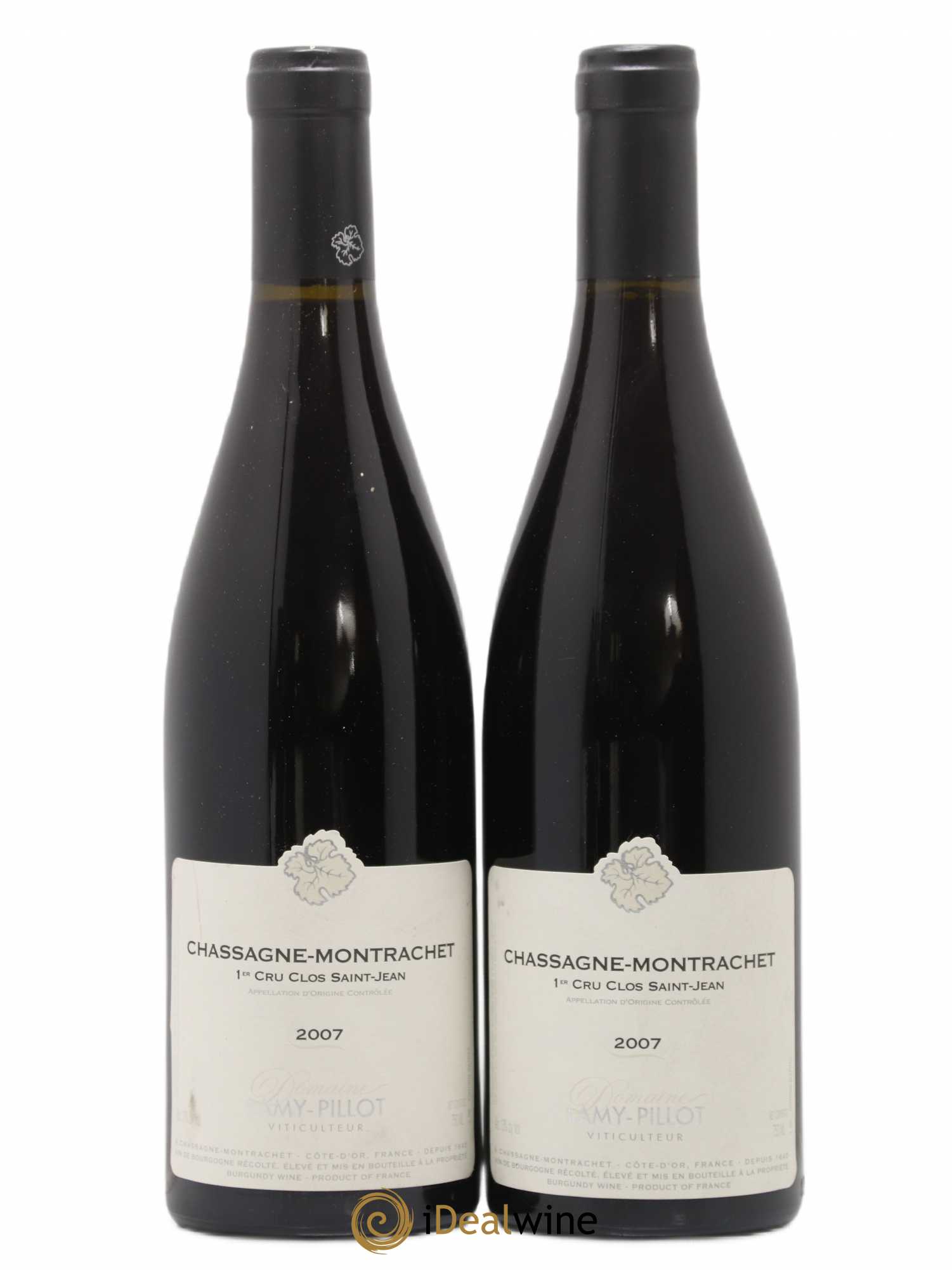 Chassagne-Montrachet 1er Cru Clos Saint Jean Domaine Lamy Pillot 2007 - Posten von 2 Flaschen - 0
