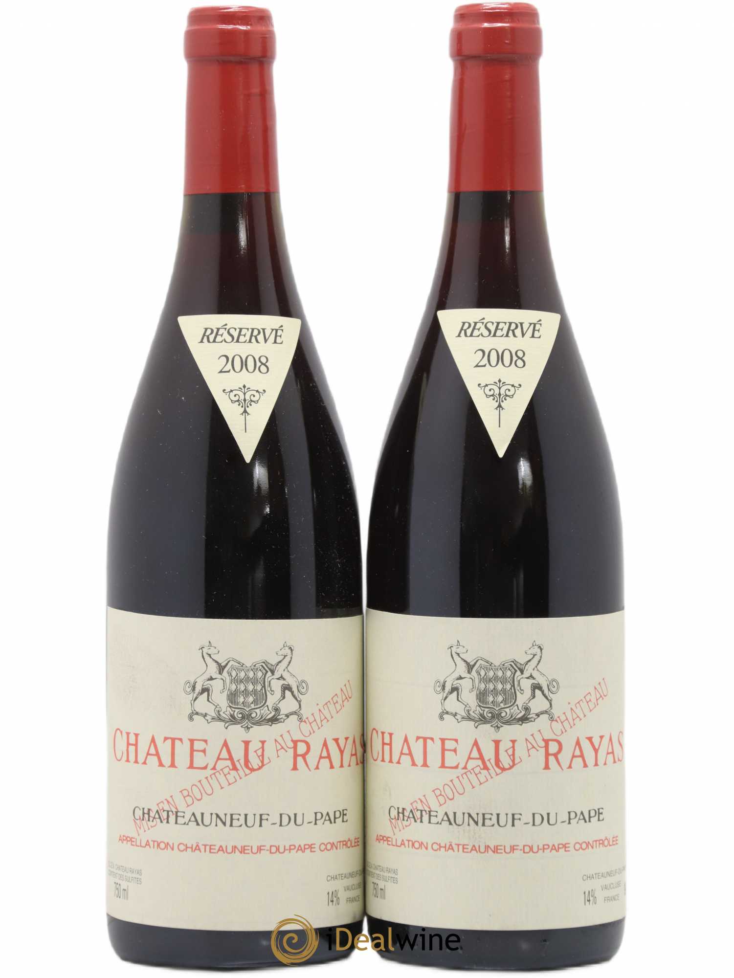 Châteauneuf-du-Pape Château Rayas Emmanuel Reynaud 2008 - Lot de 2 bouteilles - 0