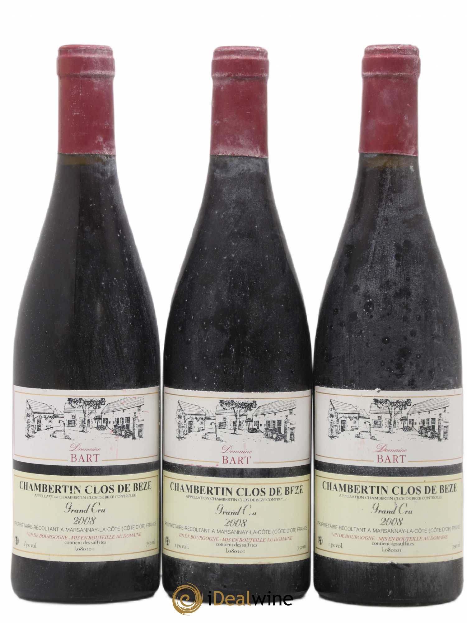 Chambertin Clos de Bèze Grand Cru Bart (Domaine) 2008 - Lot de 3 bouteilles - 0