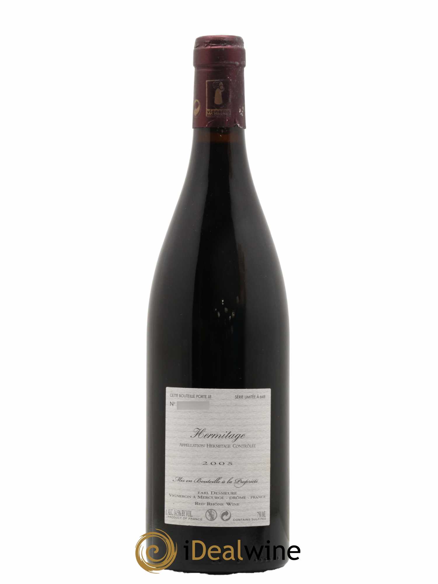 Hermitage Autrement Rémizières (Domaine des) 2005 - Lot de 1 bouteille - 1