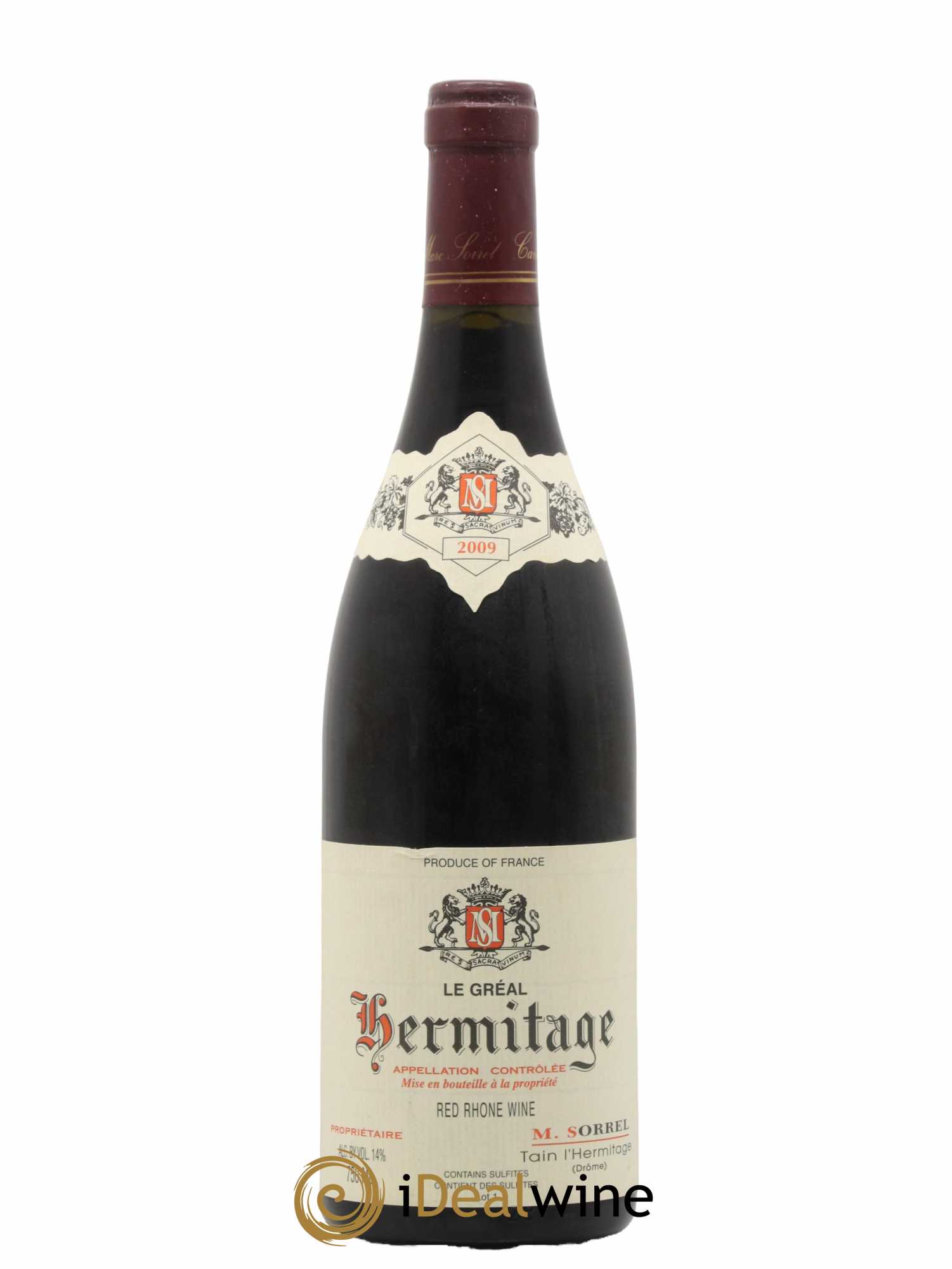 Hermitage Le Gréal Marc Sorrel 2009 - Lot de 1 bouteille - 0