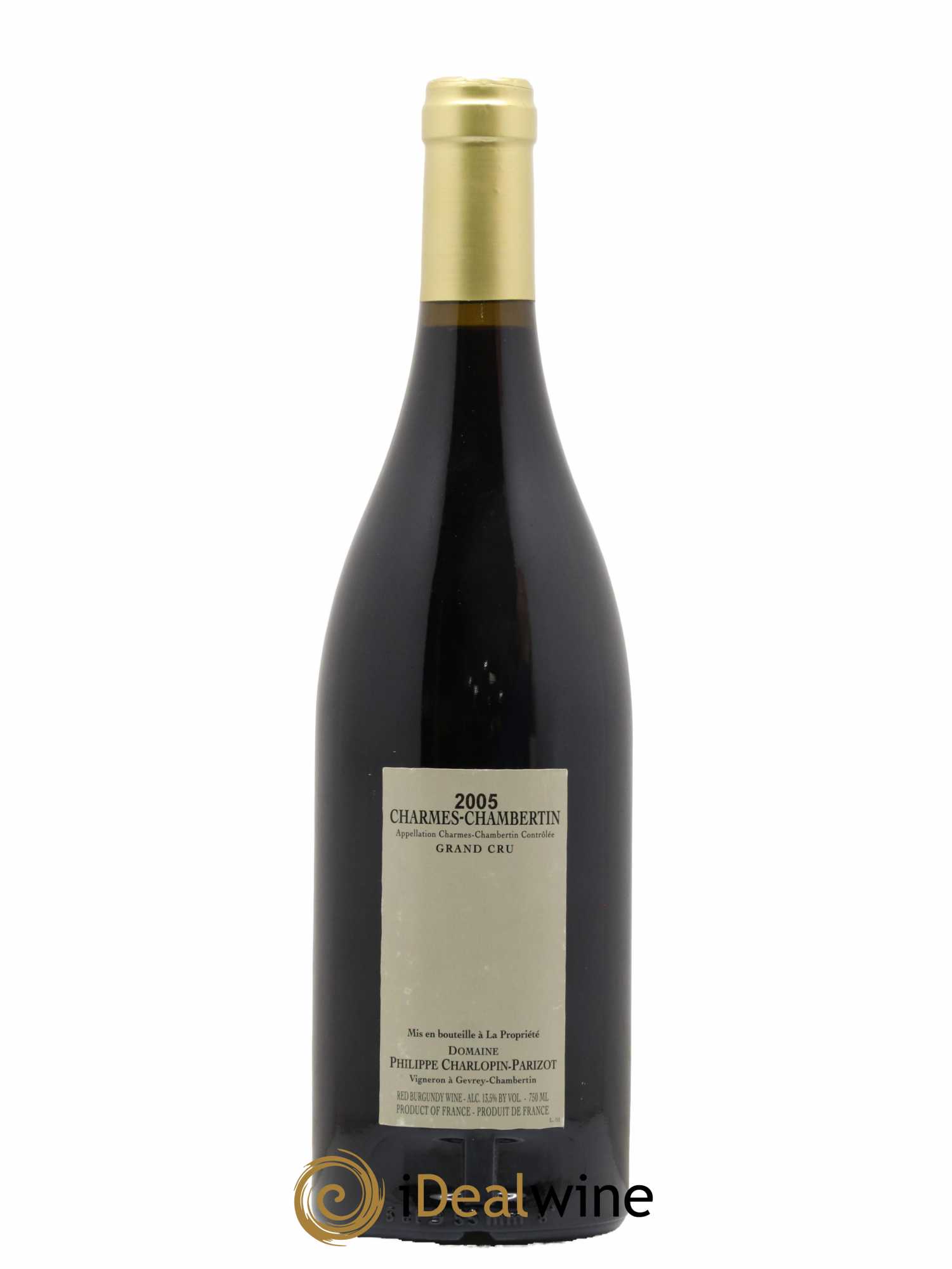 Charmes-Chambertin Grand Cru Charlopin-Parizot 2005 - Lot de 1 bouteille - 1