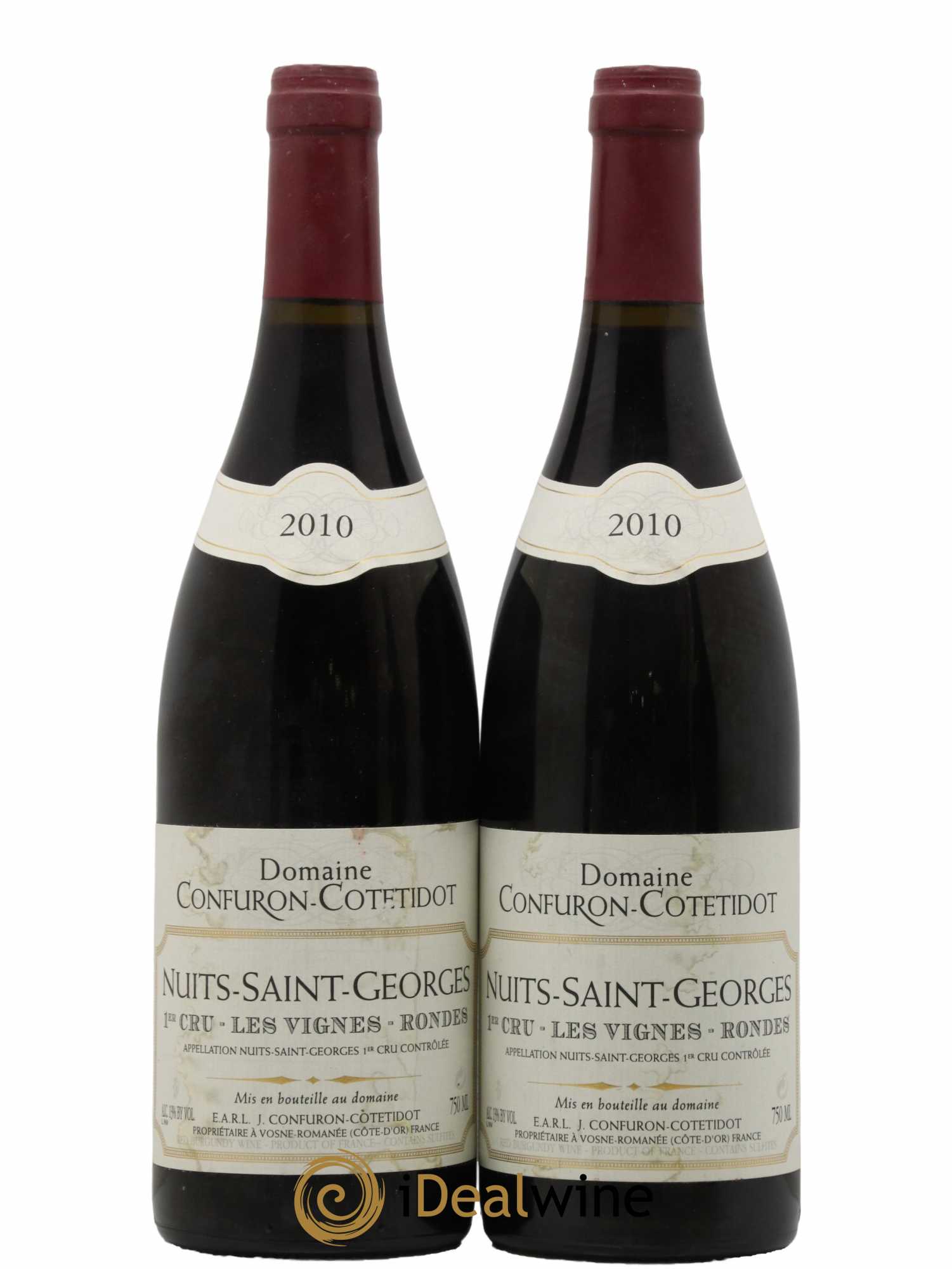Nuits-Saint-Georges 1er Cru Les Vignes Rondes Confuron-Cotetidot 2010 - Lot de 2 bouteilles - 0