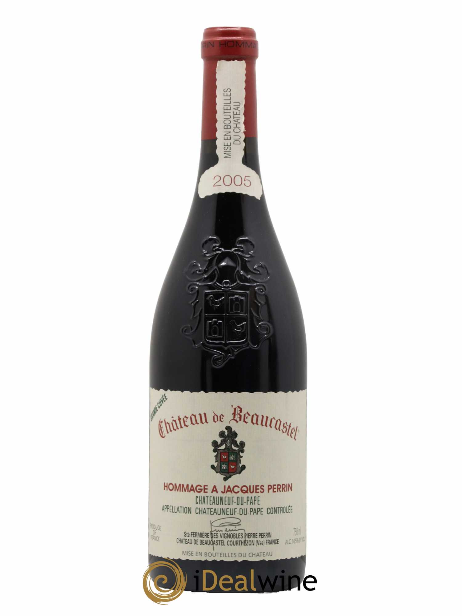 Châteauneuf-du-Pape Château de Beaucastel Hommage à Jacques Perrin Famille Perrin 2005 - Lot de 1 bouteille - 0