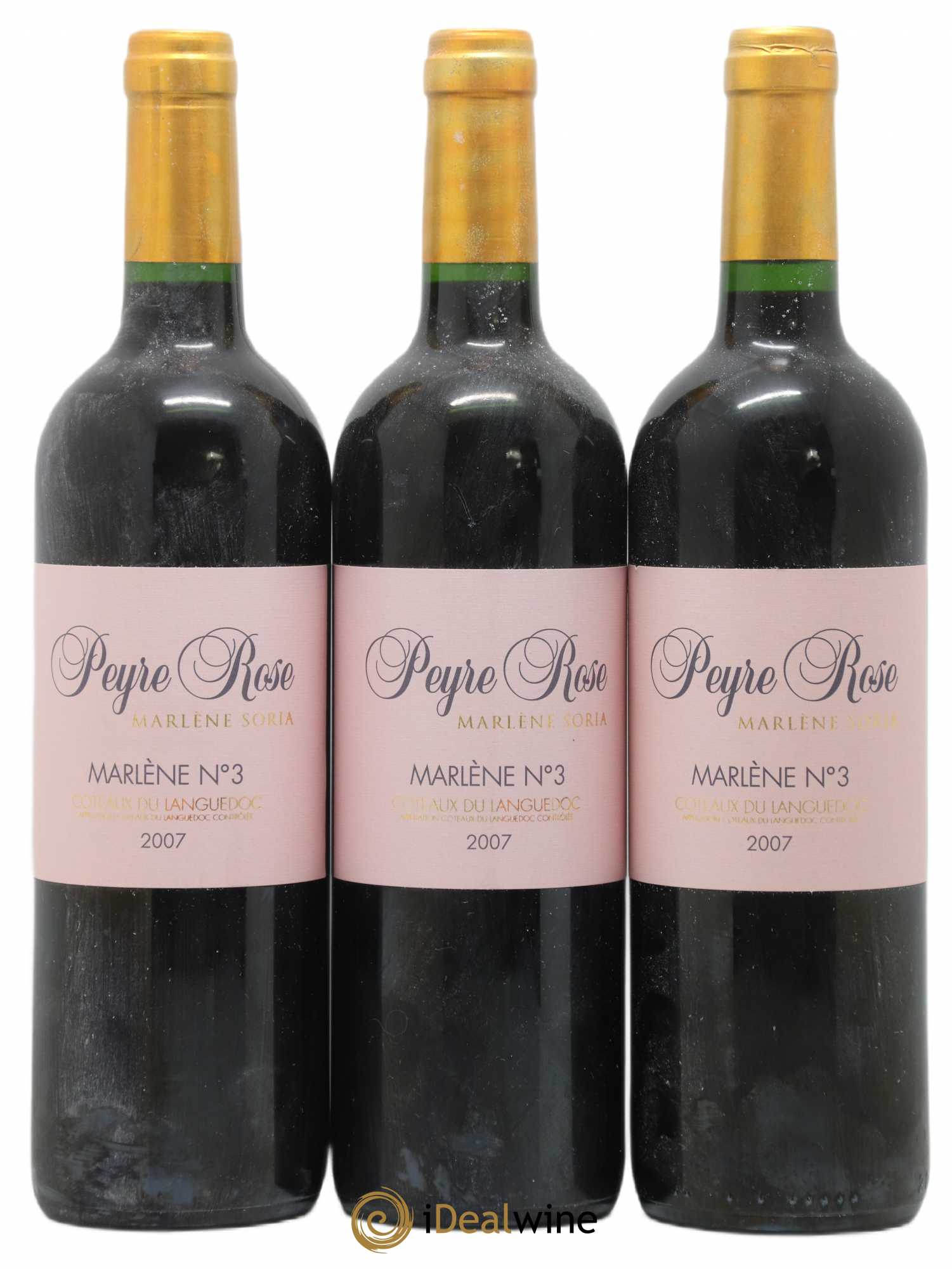 Vin de France (anciennement Coteaux du Languedoc) Peyre Rose Marlène n°3 Marlène Soria 2007 - Lot de 3 bouteilles - 0