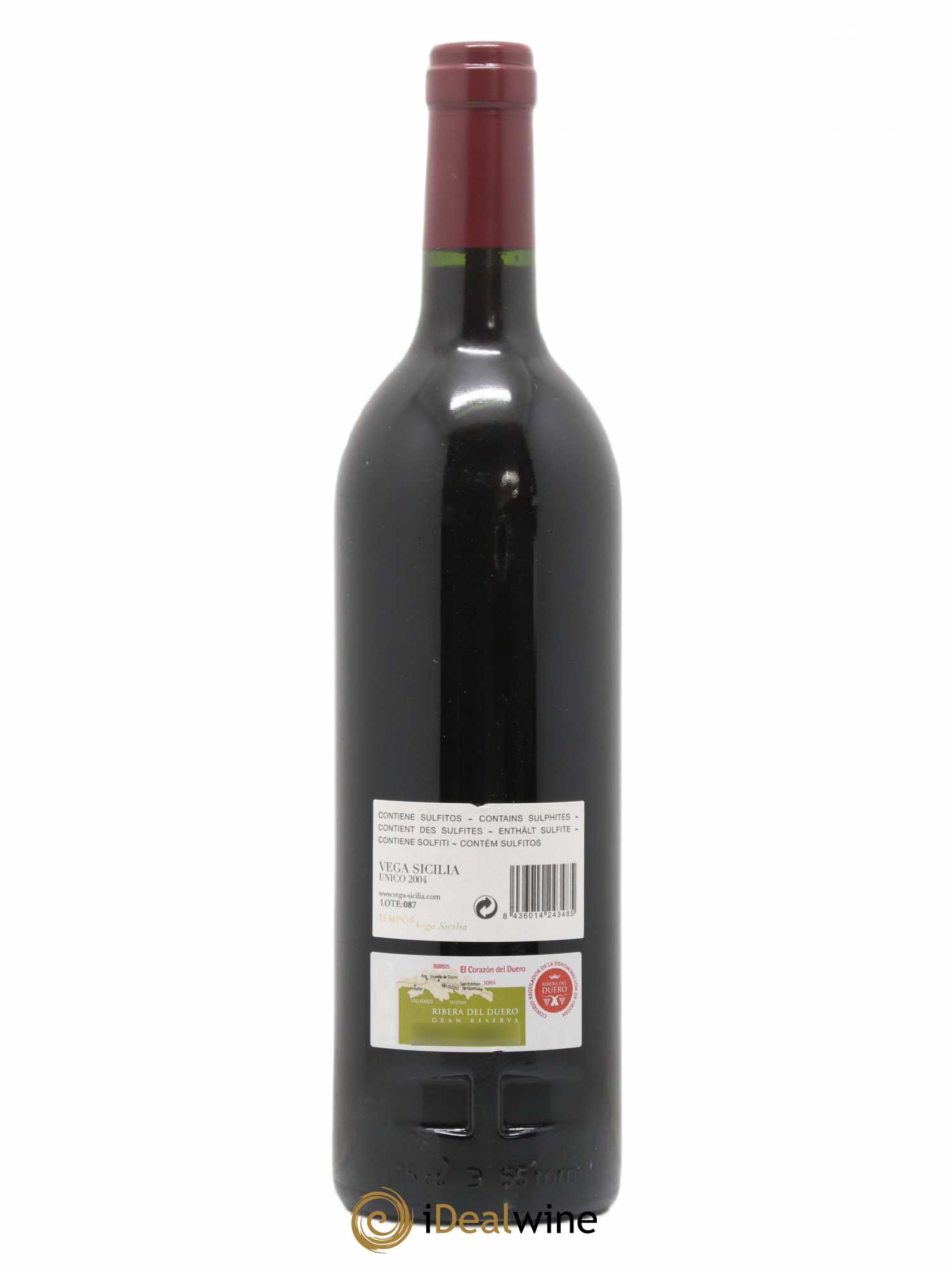 Ribera Del Duero DO Vega Sicilia Unico Famille Alvarez 2004 - Lot de 1 bouteille - 1