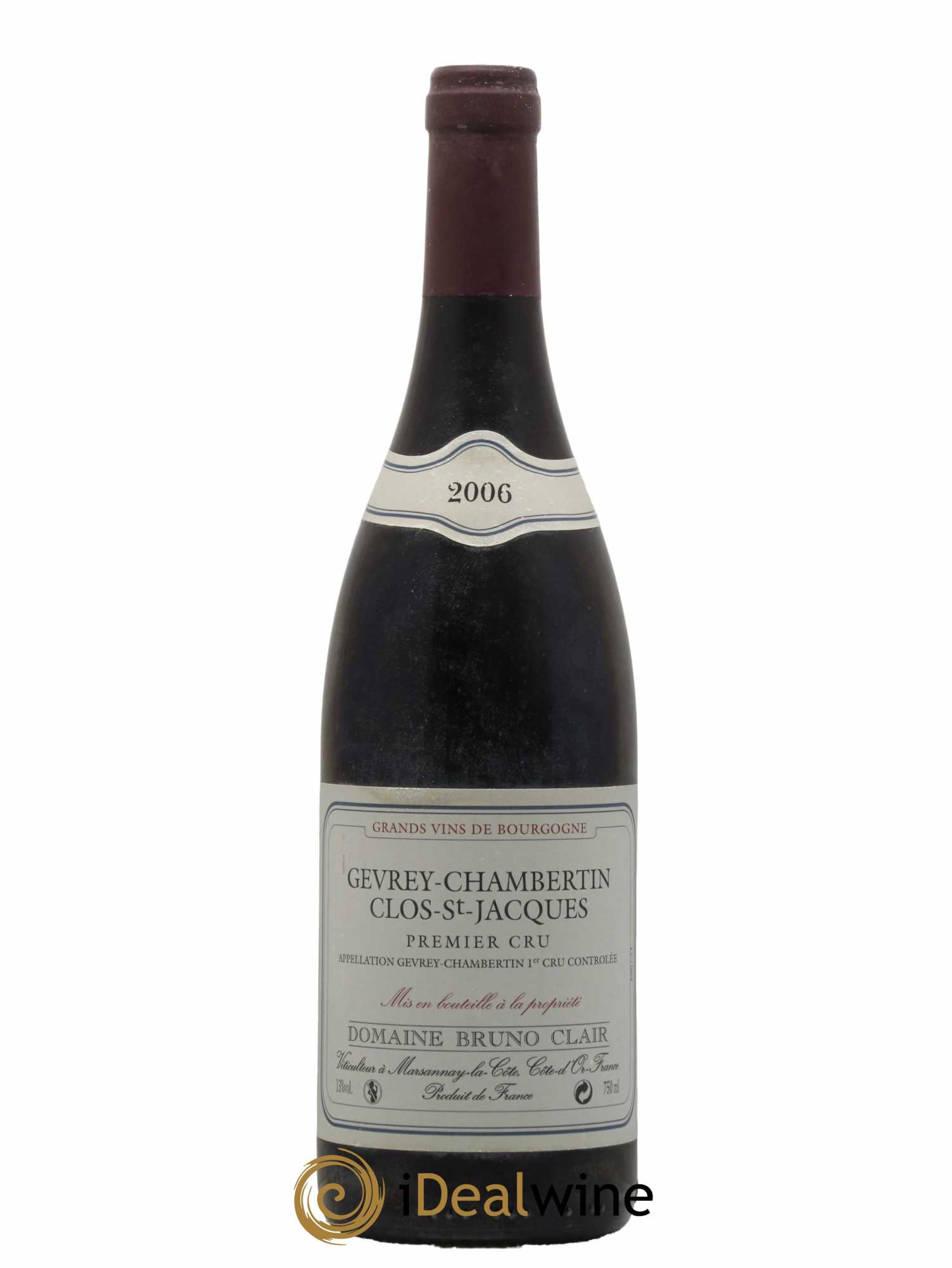 Gevrey-Chambertin 1er Cru Clos Saint-Jacques Bruno Clair (Domaine) 2006 - Lot de 1 bouteille - 0