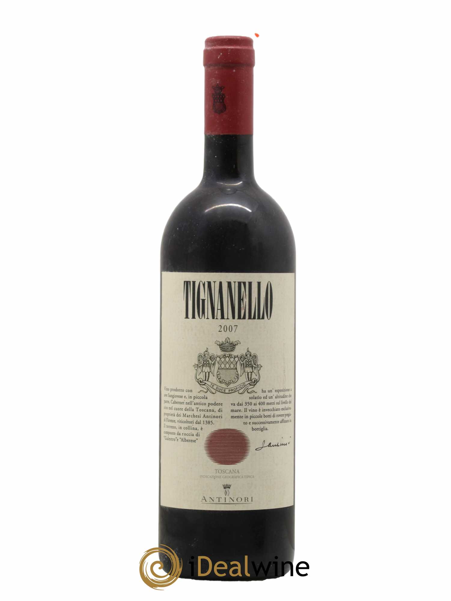 Toscana IGT Tignanello Tenuta Tignanello - Marchesi Antinori 2007 - Lot de 1 bouteille - 0