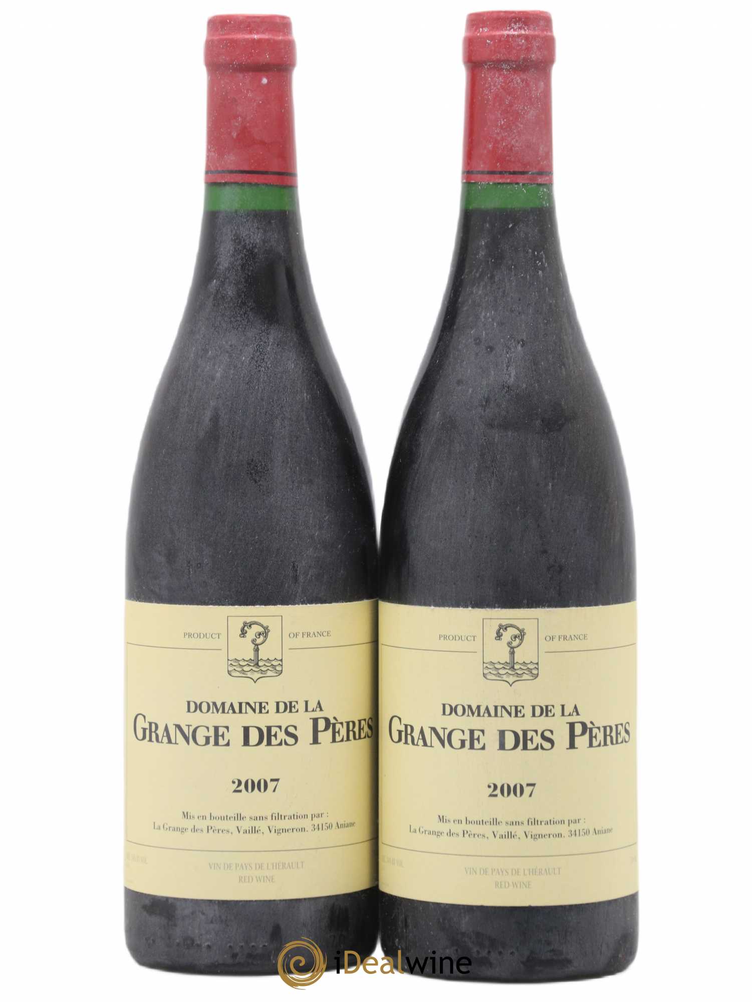 Pays d'Hérault Grange des Pères Laurent Vaillé 2007 - Lot de 2 bouteilles - 0