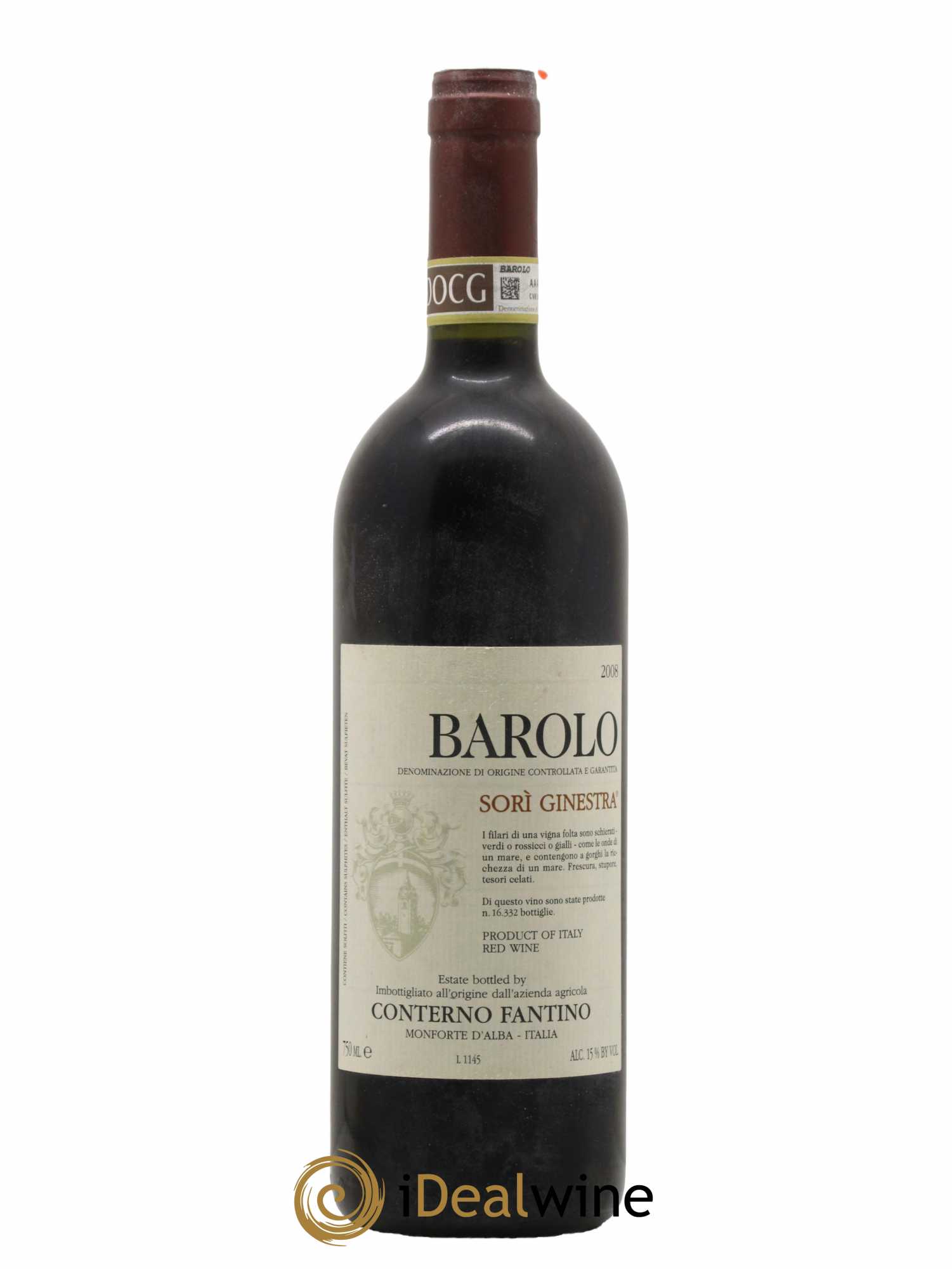 Barolo DOCG Sori Ginestra Conterno Fantino 2008 - Lot de 1 bouteille - 0