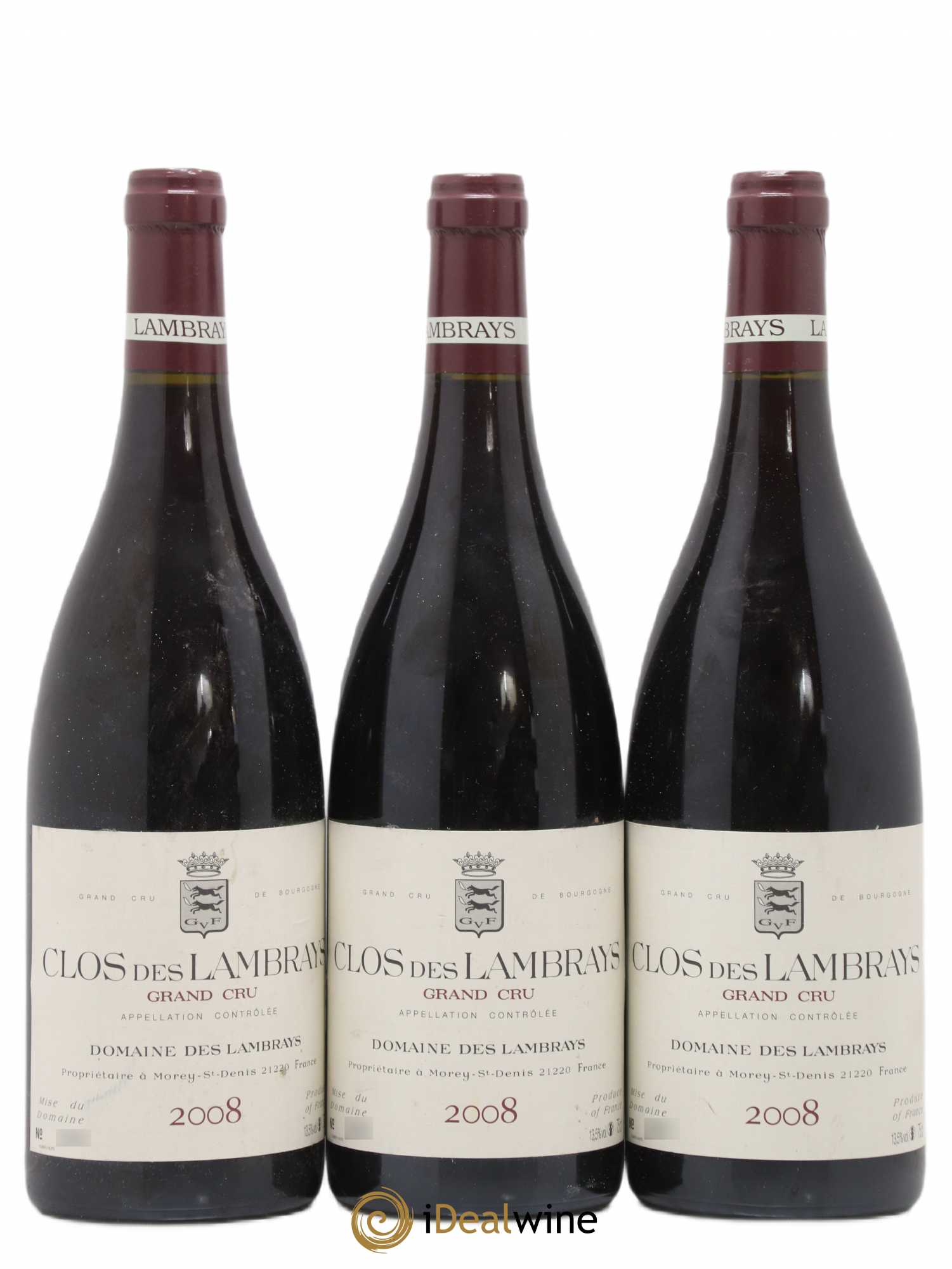 Clos des Lambrays Grand Cru Domaine des Lambrays 2008 - Lot de 3 bouteilles - 0