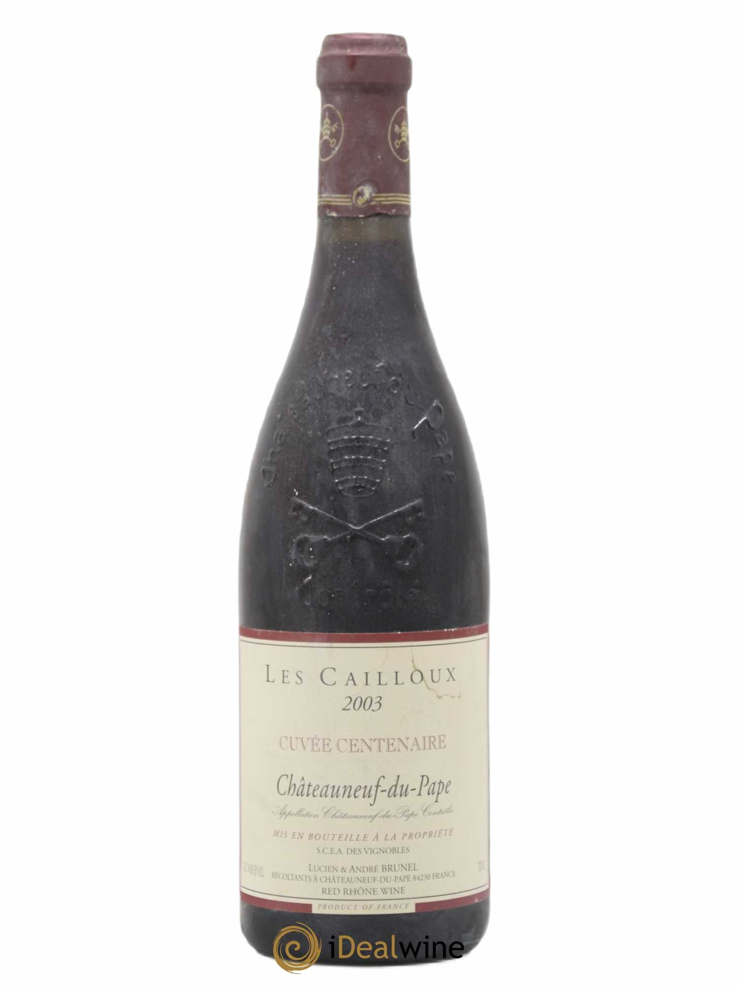 Châteauneuf-du-Pape Les Cailloux Cuvée Centenaire André Brunel 2003 - Lot de 1 bouteille - 0