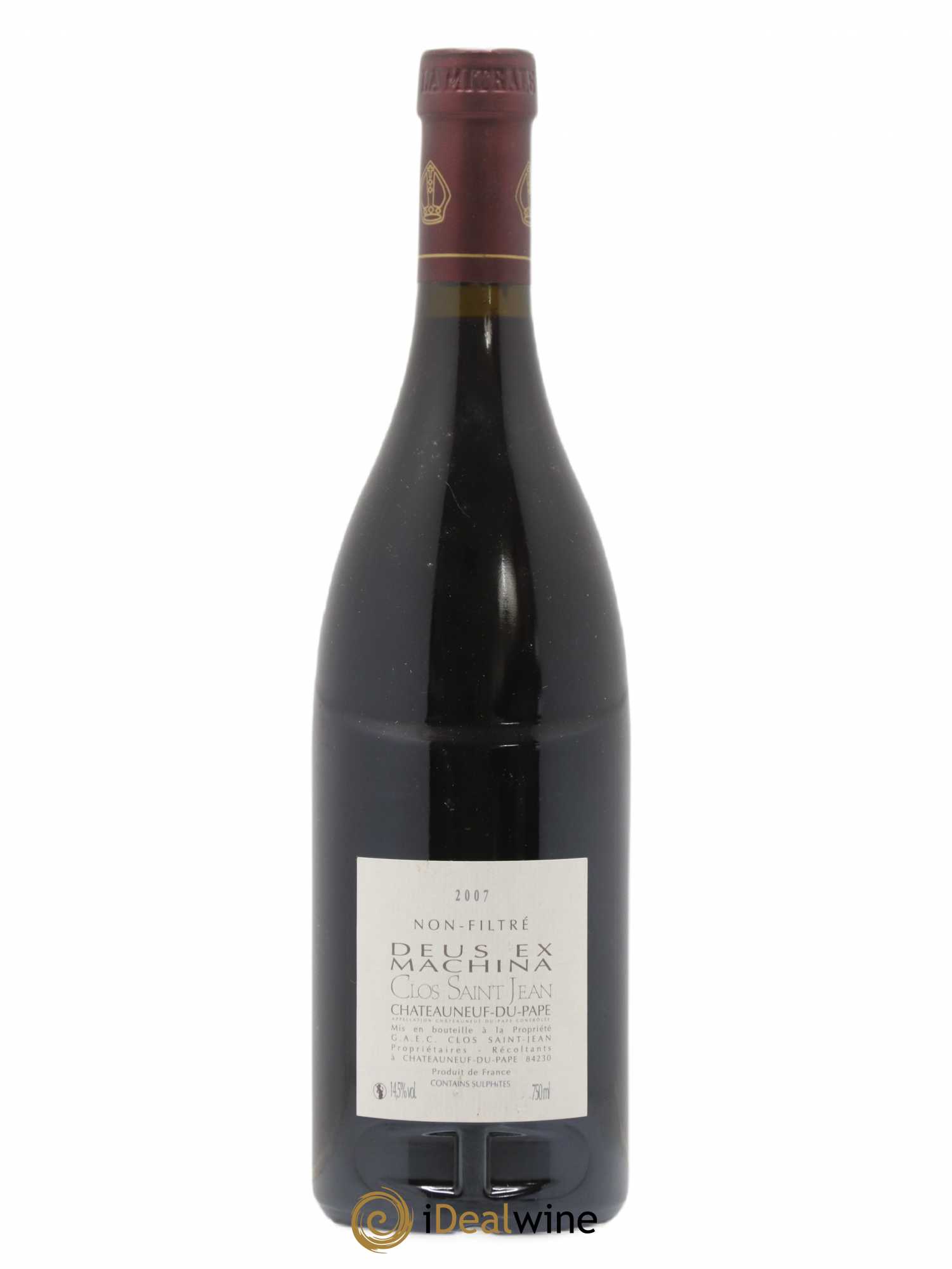 Châteauneuf-du-Pape Clos Saint-Jean Deus Ex Machina Pascal et Vincent Maurel 2007 - Lot de 1 bouteille - 1