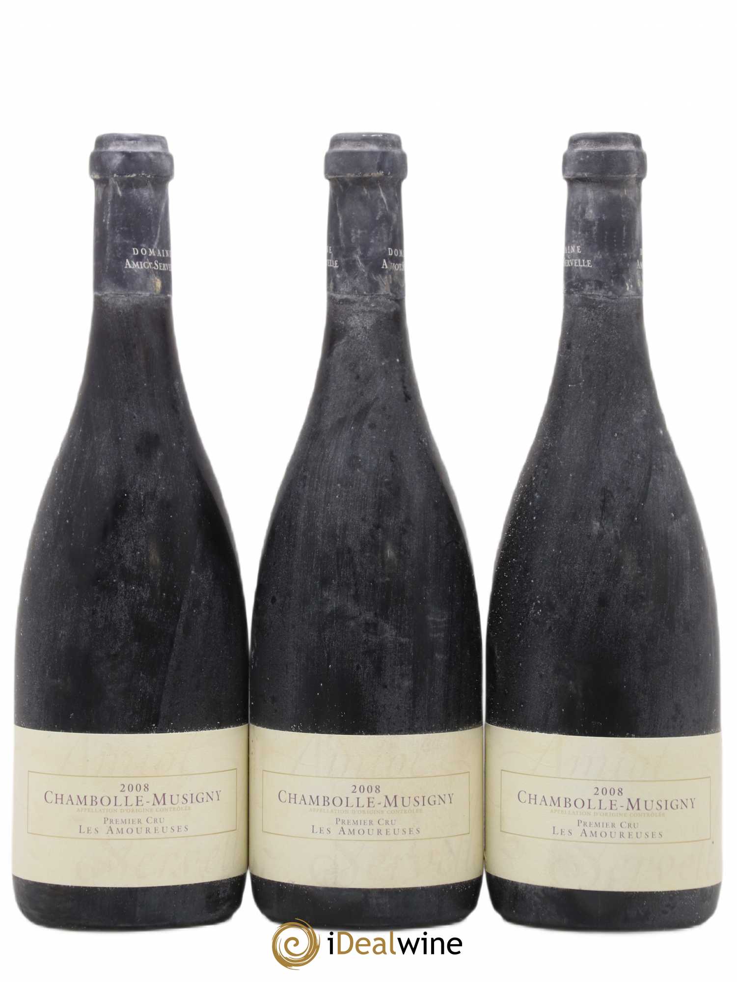 Chambolle-Musigny 1er Cru Les Amoureuses Amiot-Servelle 2008 - Lot de 3 bouteilles - 0
