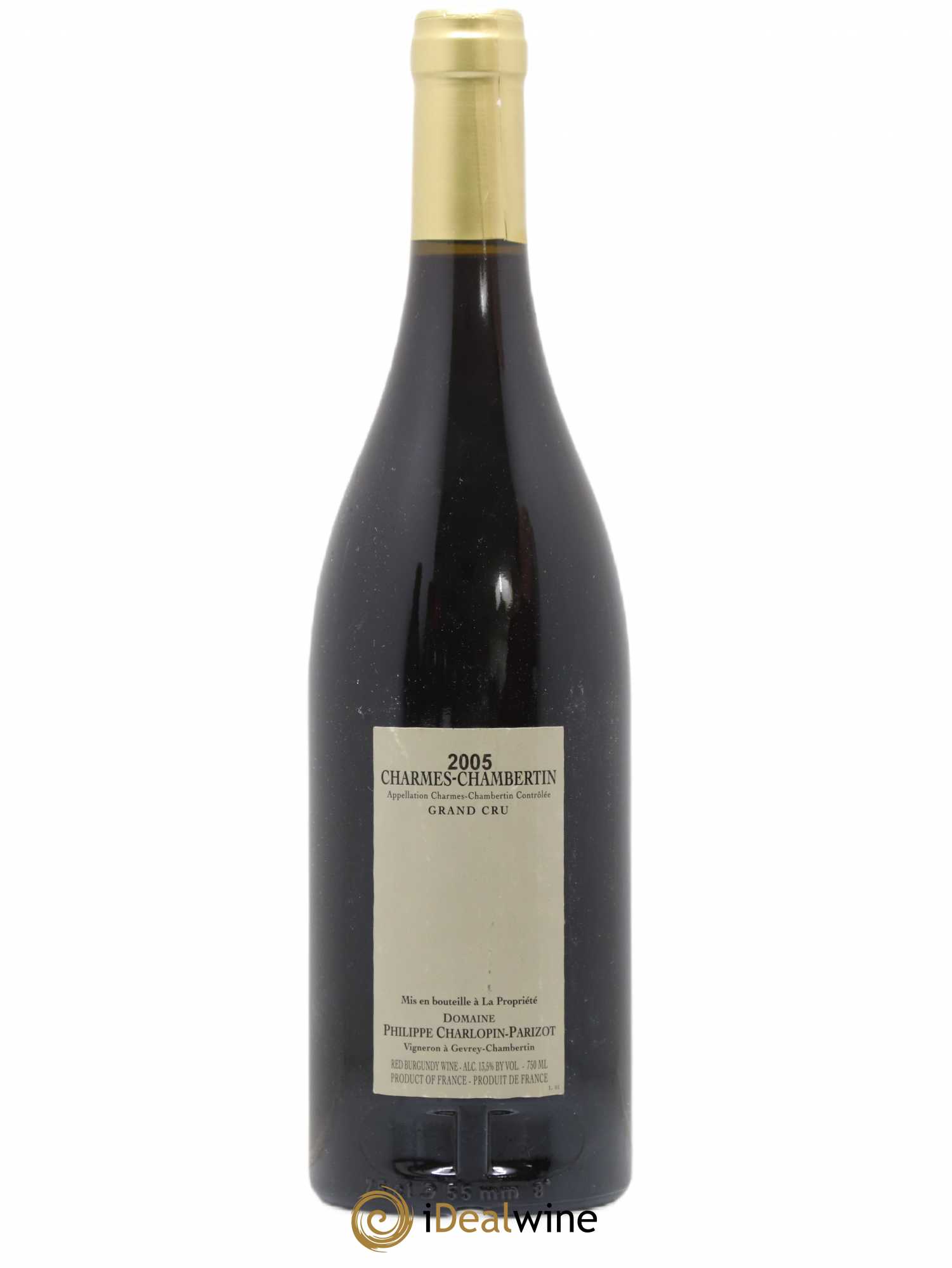 Charmes-Chambertin Grand Cru Charlopin-Parizot 2005 - Lot de 1 bouteille - 1