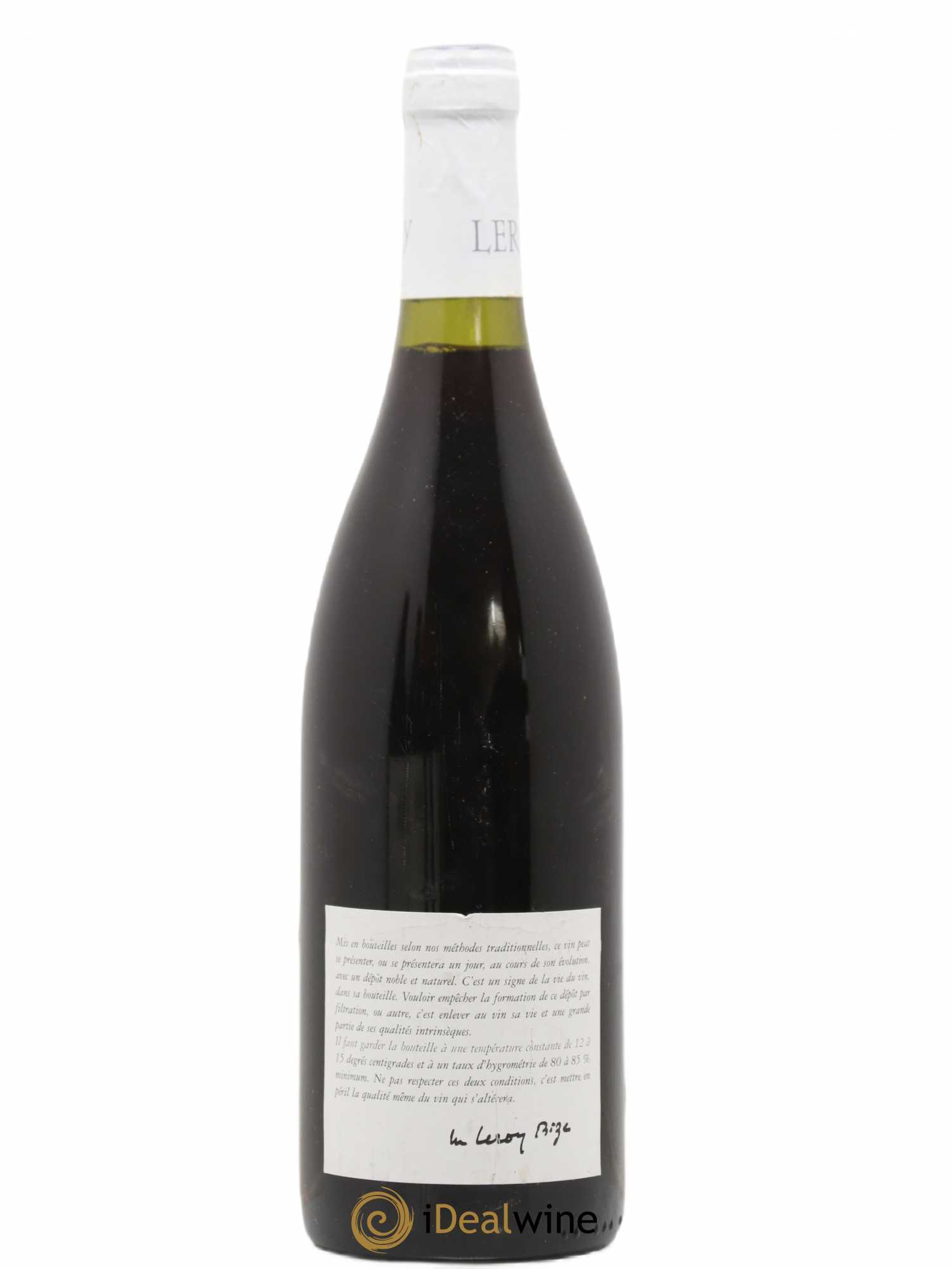 Volnay 1er Cru Santenots Leroy SA 2003 - Lot de 1 bouteille - 1