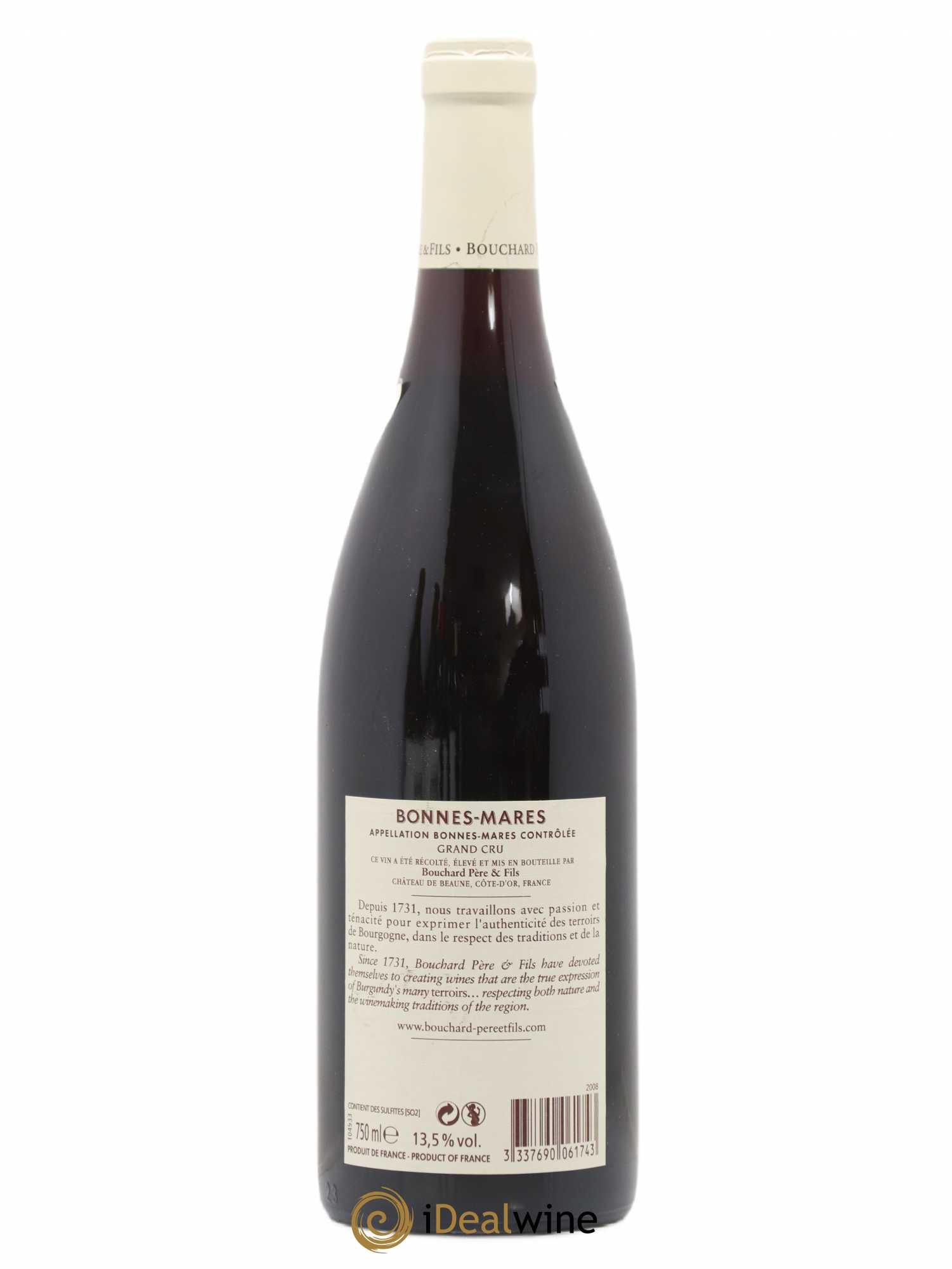 Bonnes-Mares Grand Cru Bouchard Père & Fils 2008 - Lot de 1 bouteille - 1