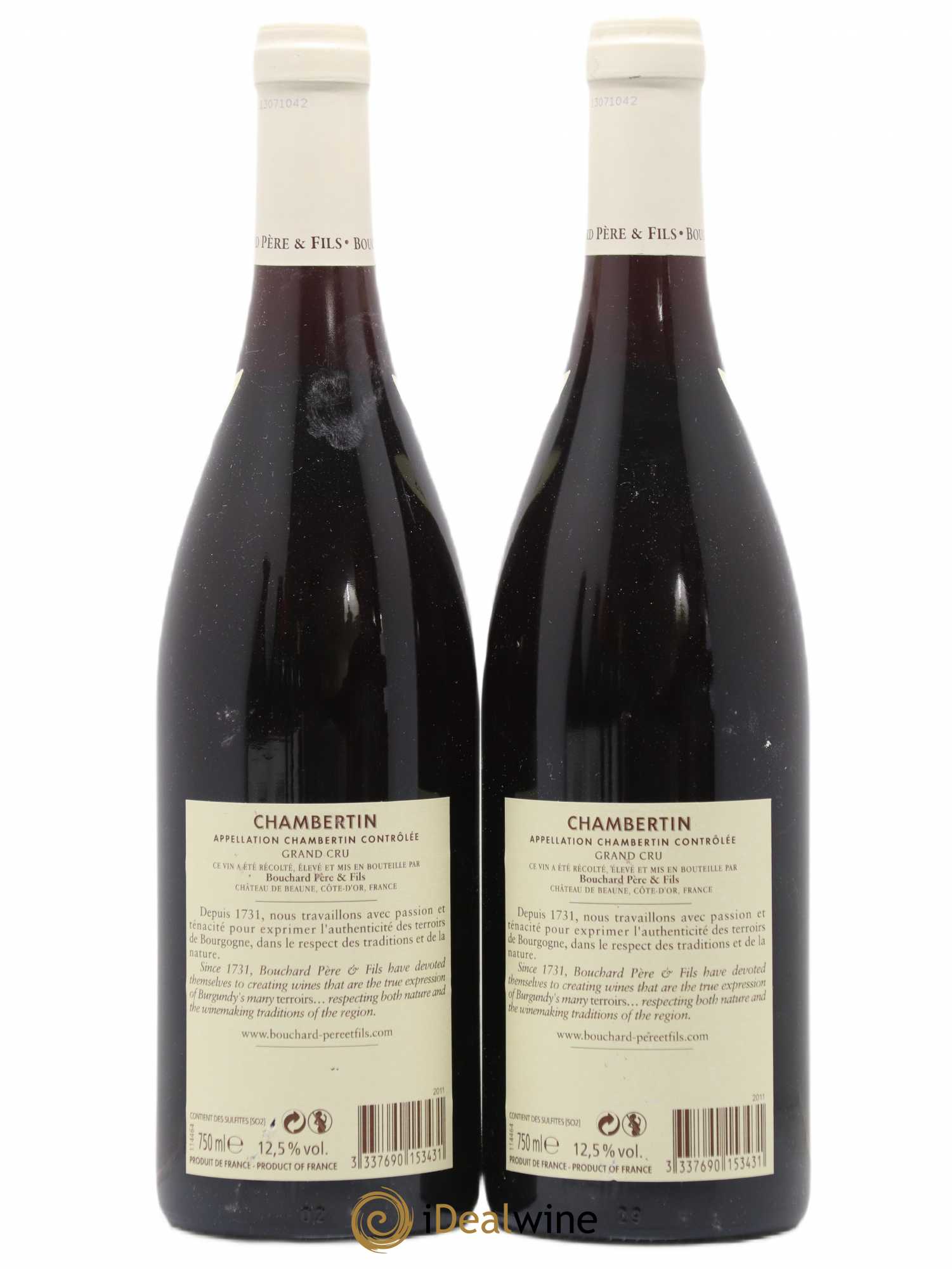 Chambertin Grand Cru Bouchard Père & Fils 2011 - Lot de 2 bouteilles - 1