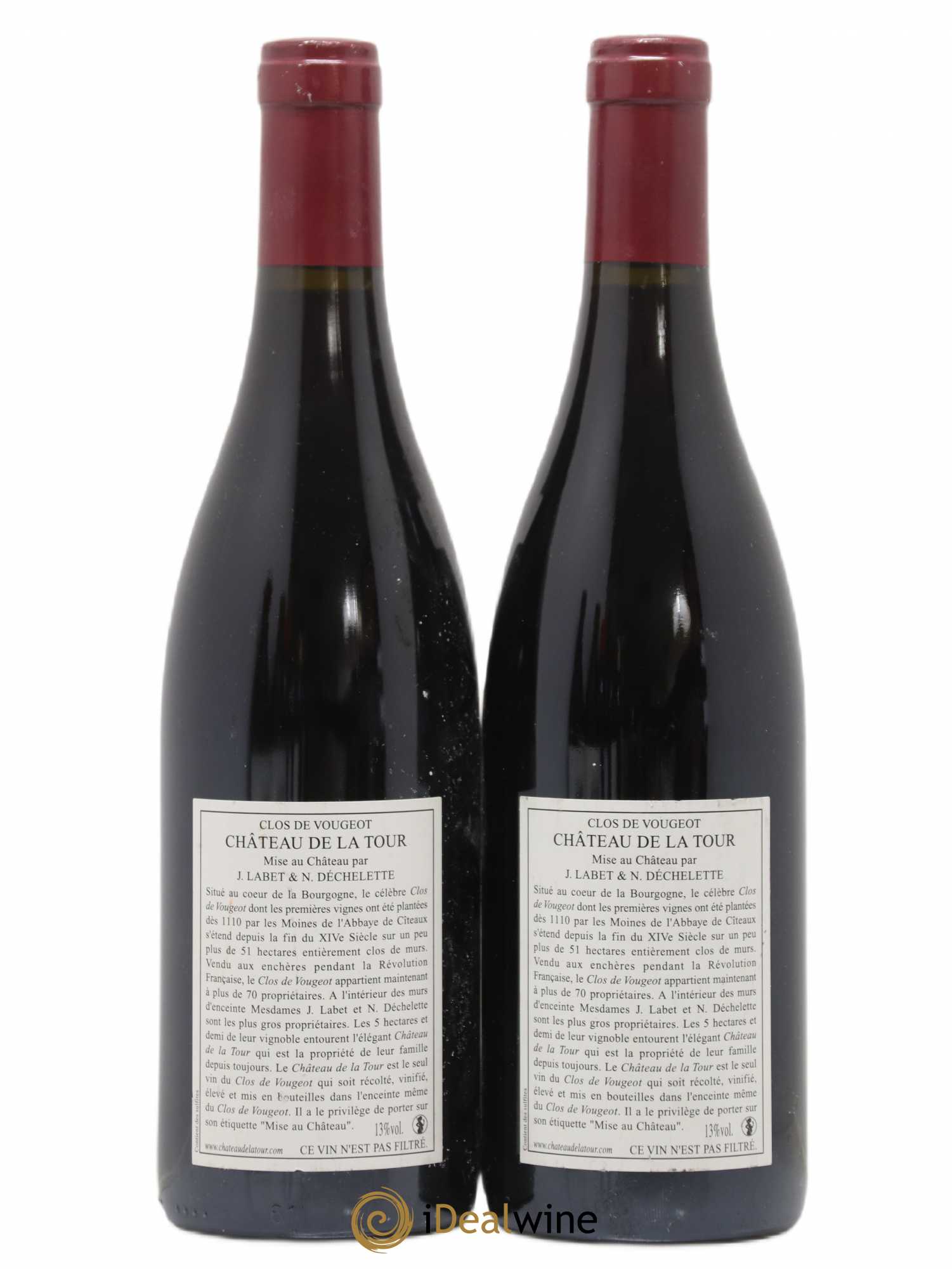Clos de Vougeot Grand Cru Vieilles Vignes Château de La Tour 2007 - Lot de 2 bouteilles - 1