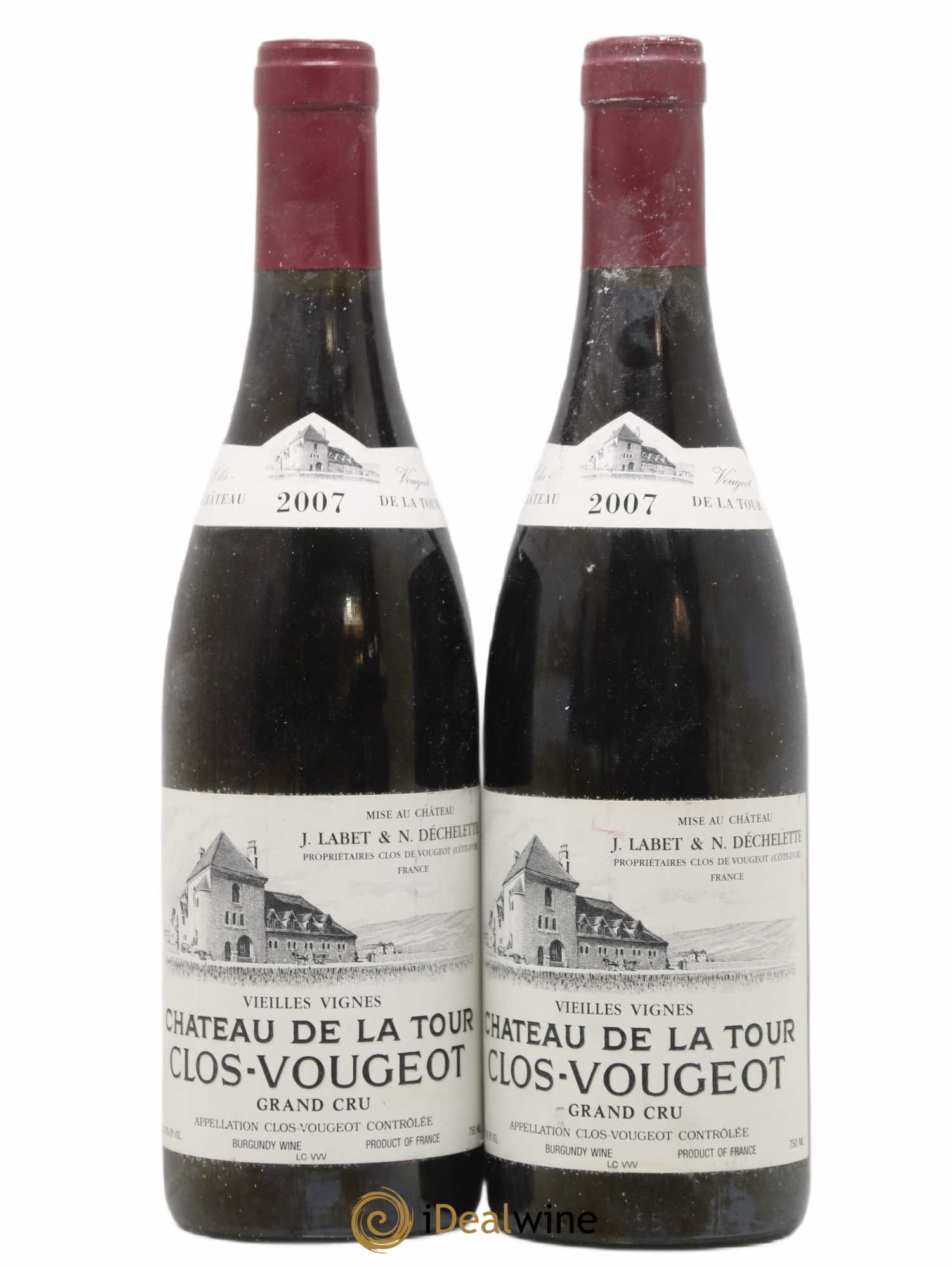 Clos de Vougeot Grand Cru Vieilles Vignes Château de La Tour 2007 - Lot de 2 bouteilles - 0