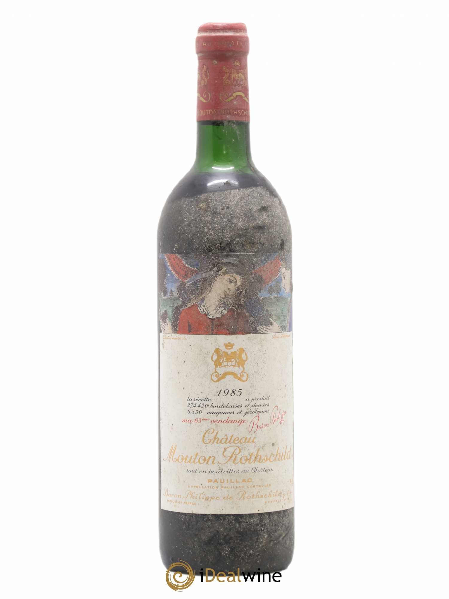 Château Mouton Rothschild 1er Grand Cru Classé 1985 - Lot de 1 bouteille - 0