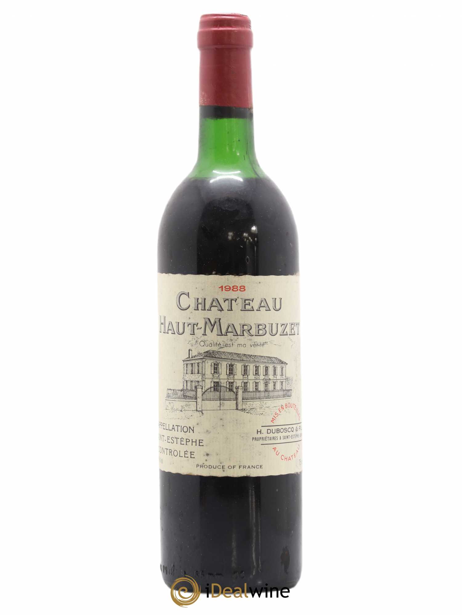 Château Haut Marbuzet 1988 - Lot de 1 bouteille - 0