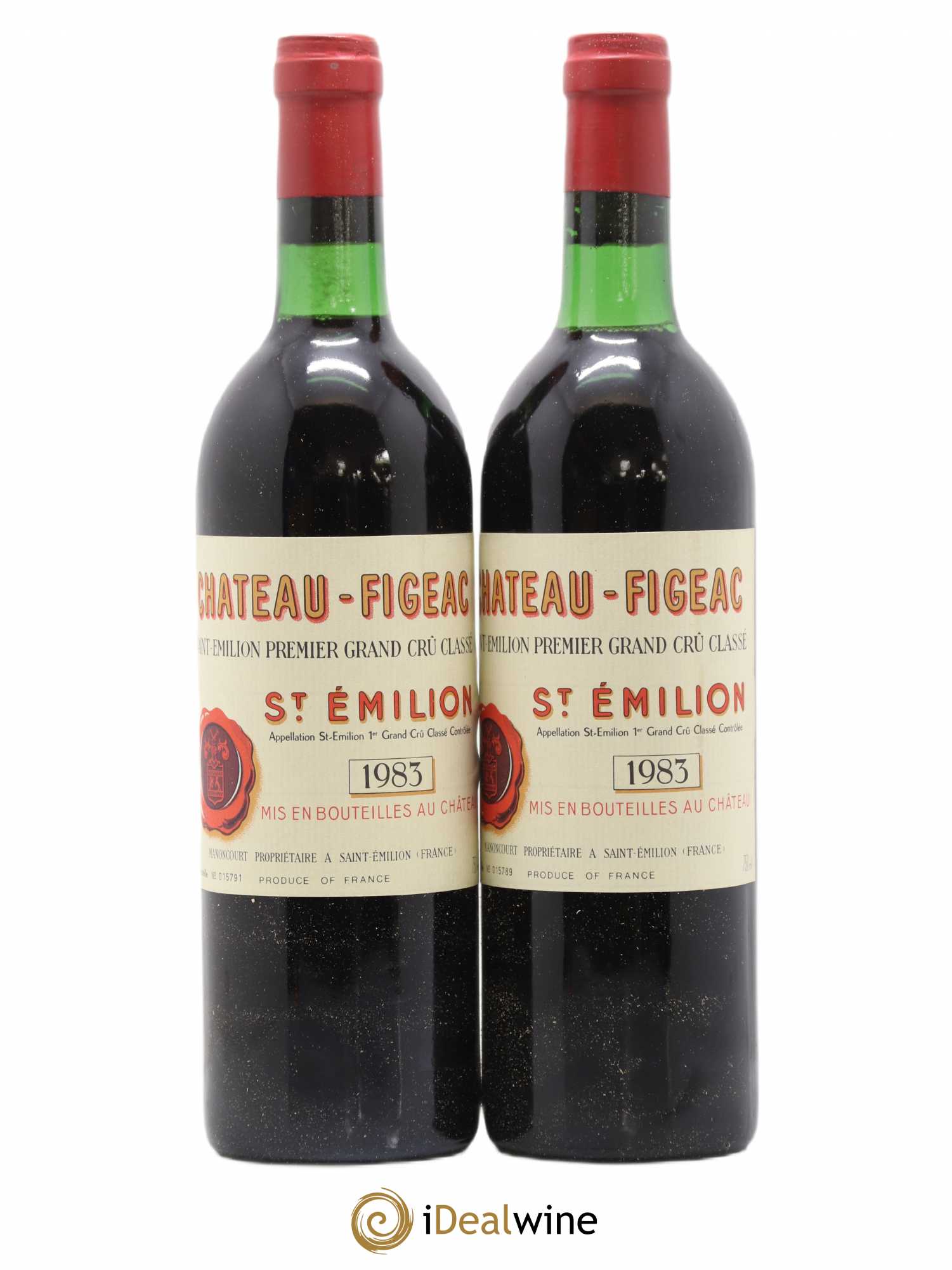 Château Figeac 1er Grand Cru Classé A 1983 - Lot de 2 bouteilles - 0