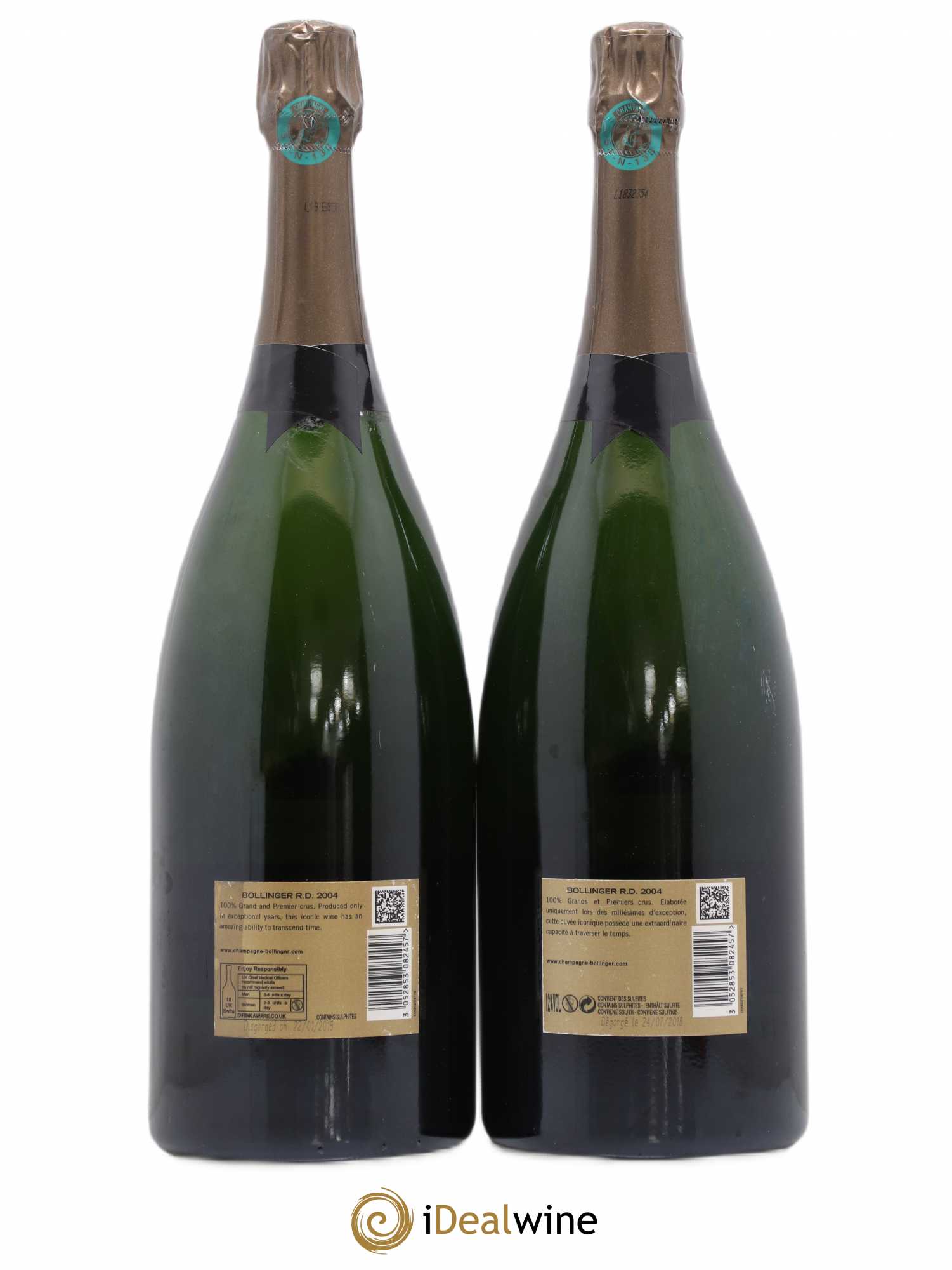 R.D. Extra-Brut Bollinger 2004 - Lot de 2 magnums - 1