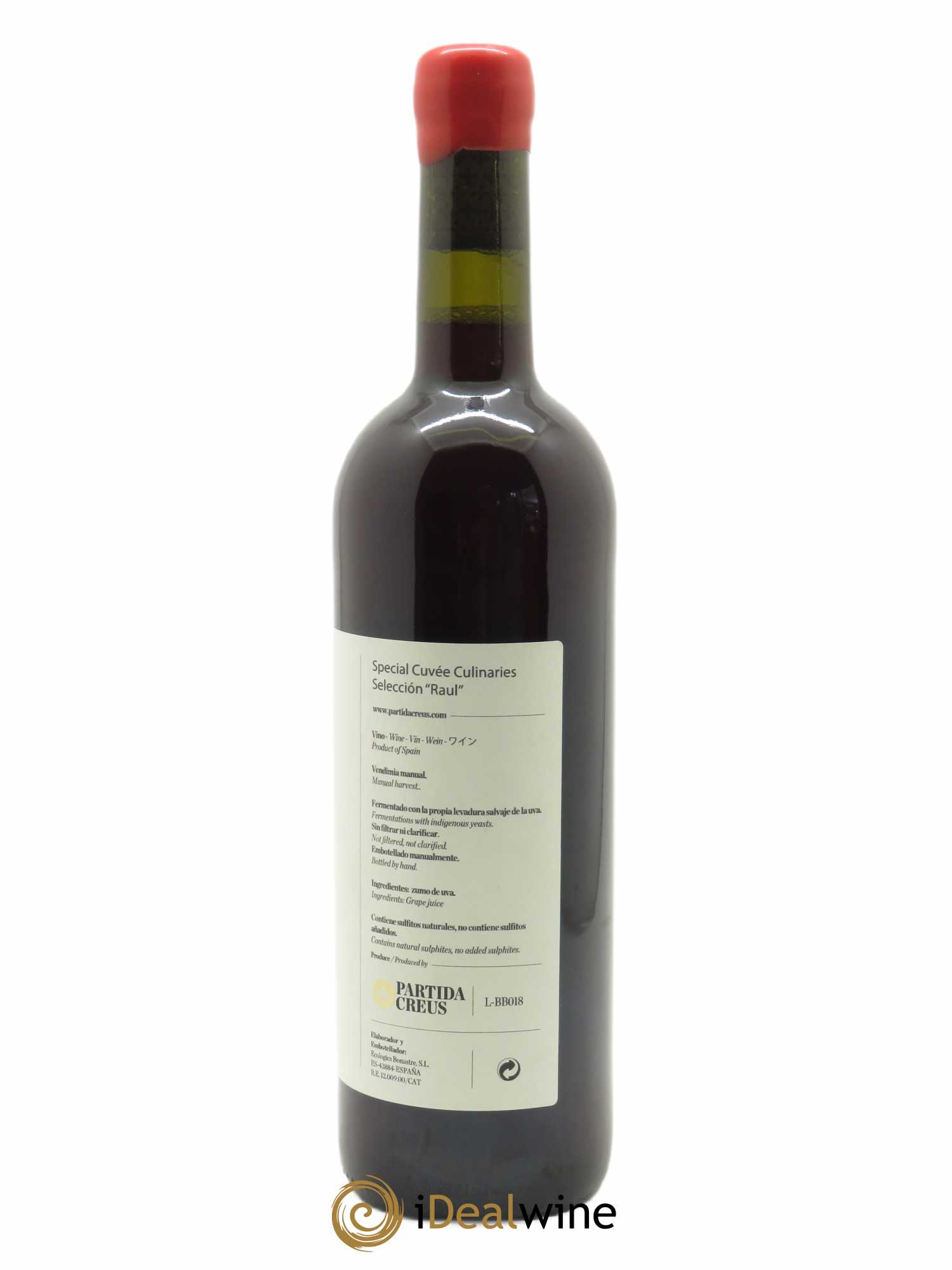 Vino di Espana  BB - Raul  Partida Creus 2018 - Lot of 1 bottle - 1