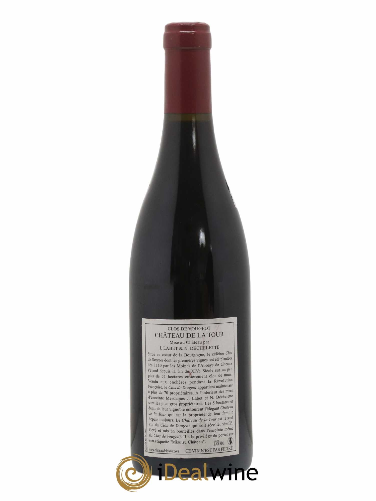 Clos de Vougeot Grand Cru Vieilles Vignes Château de La Tour 2010 - Lot de 1 bouteille - 1