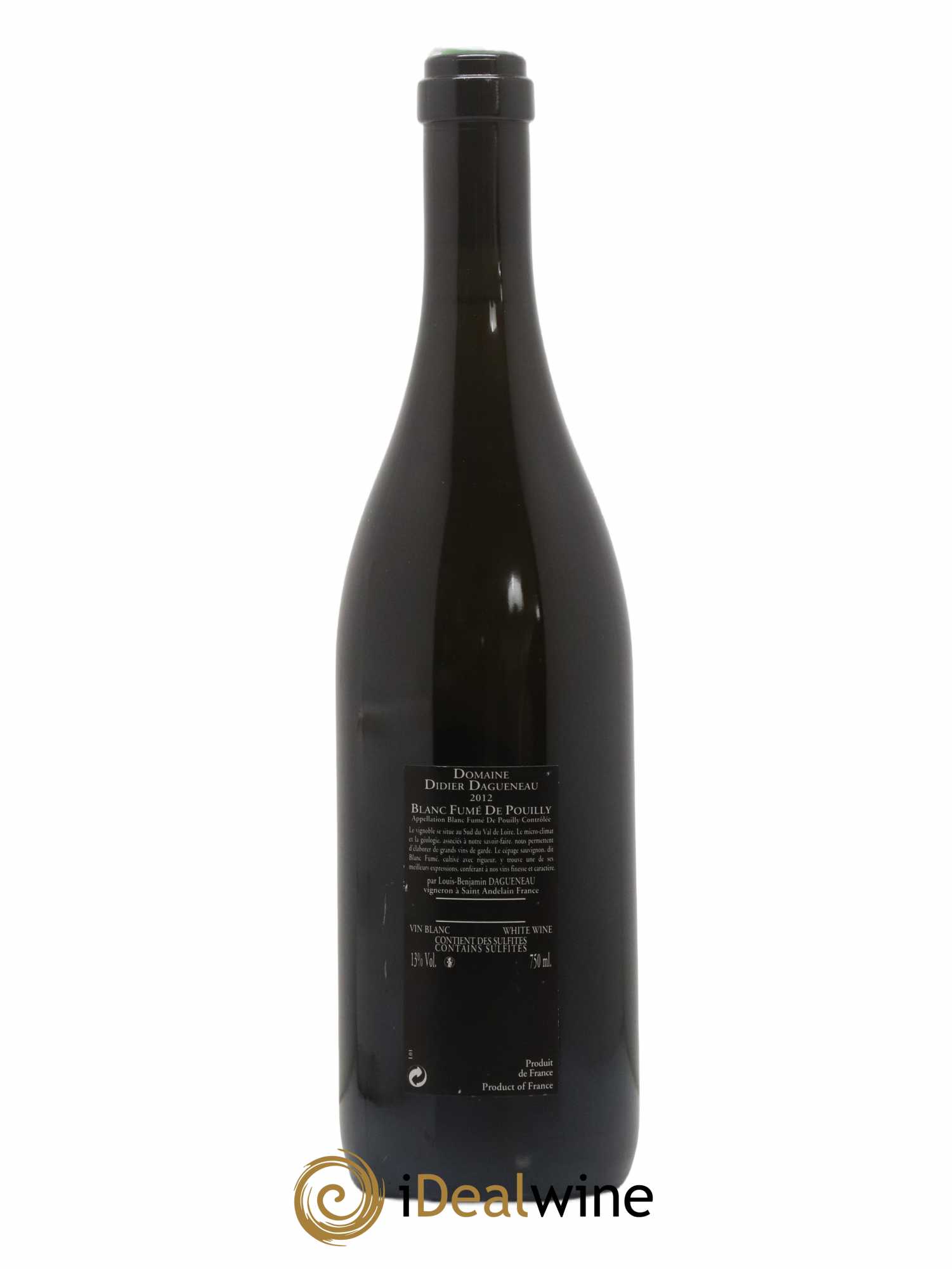 Vin de France (anciennement Pouilly-Fumé) Silex Dagueneau (Domaine Didier - Louis-Benjamin) 2012 - Lot de 1 bouteille - 1