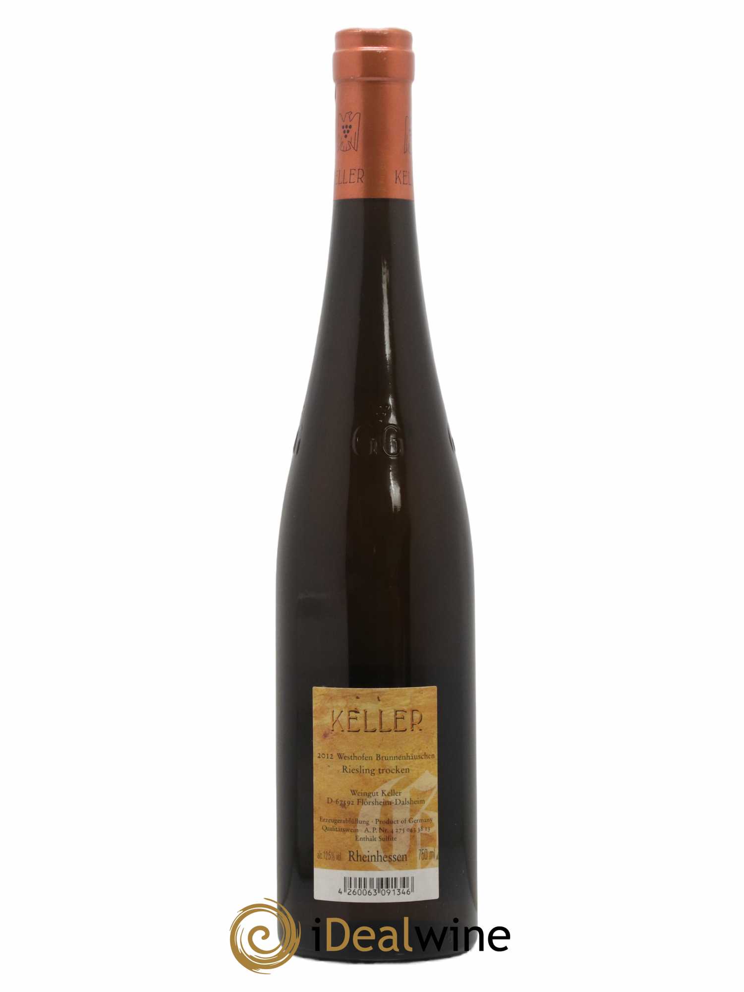 Riesling Trocken GG Abts Erde Westhofen Brunnenhäuschen Keller 2012 - Lot de 1 bouteille - 1
