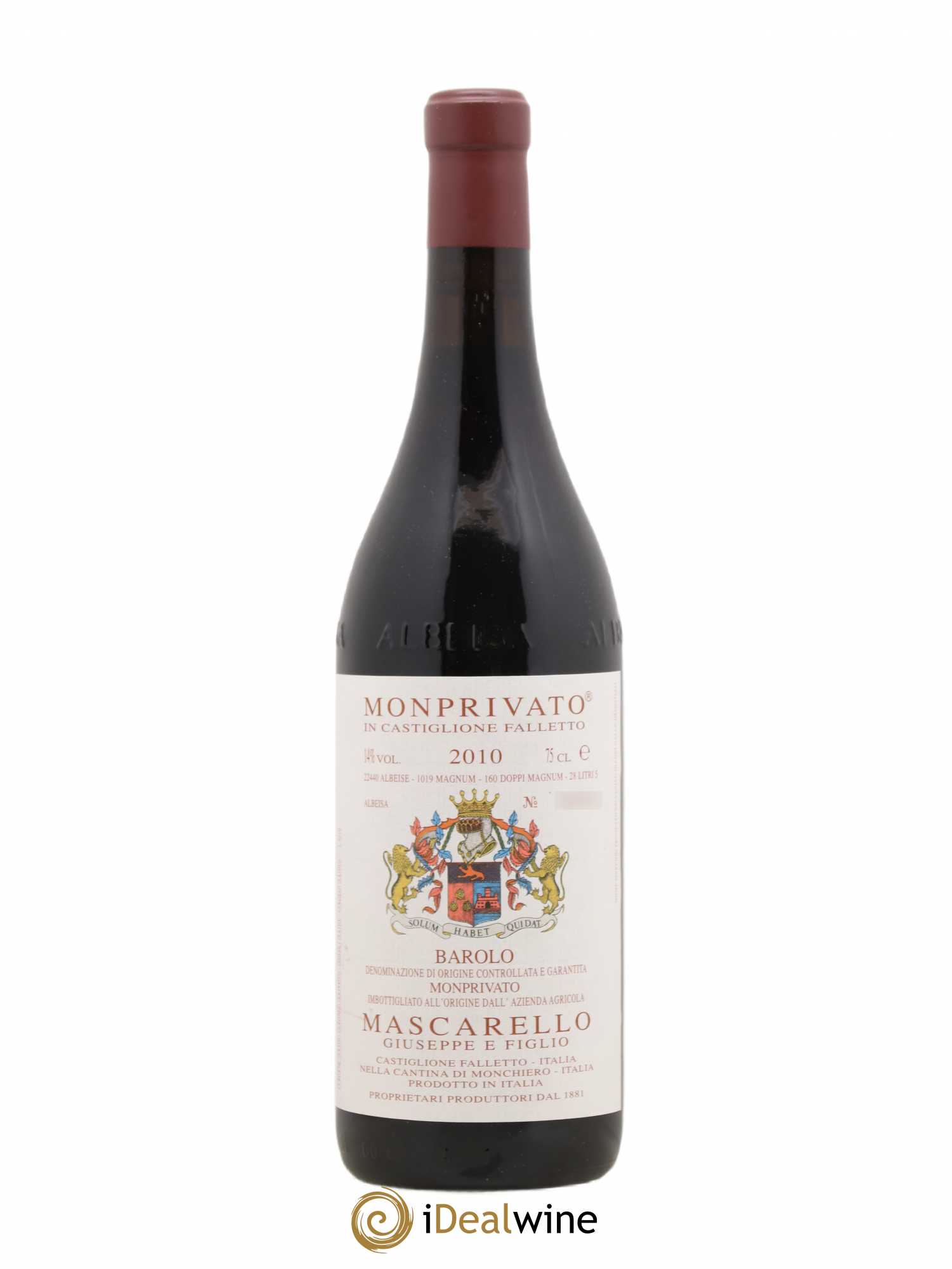 Barolo DOCG Monprivato Giuseppe Mascarello 2010 - Lot de 1 bouteille - 0