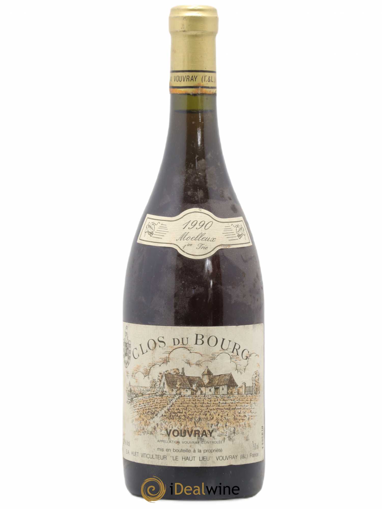 Vouvray Clos du Bourg Moelleux 1ère trie Domaine Huet 1990 - Lotto di 1 bottiglia - 0