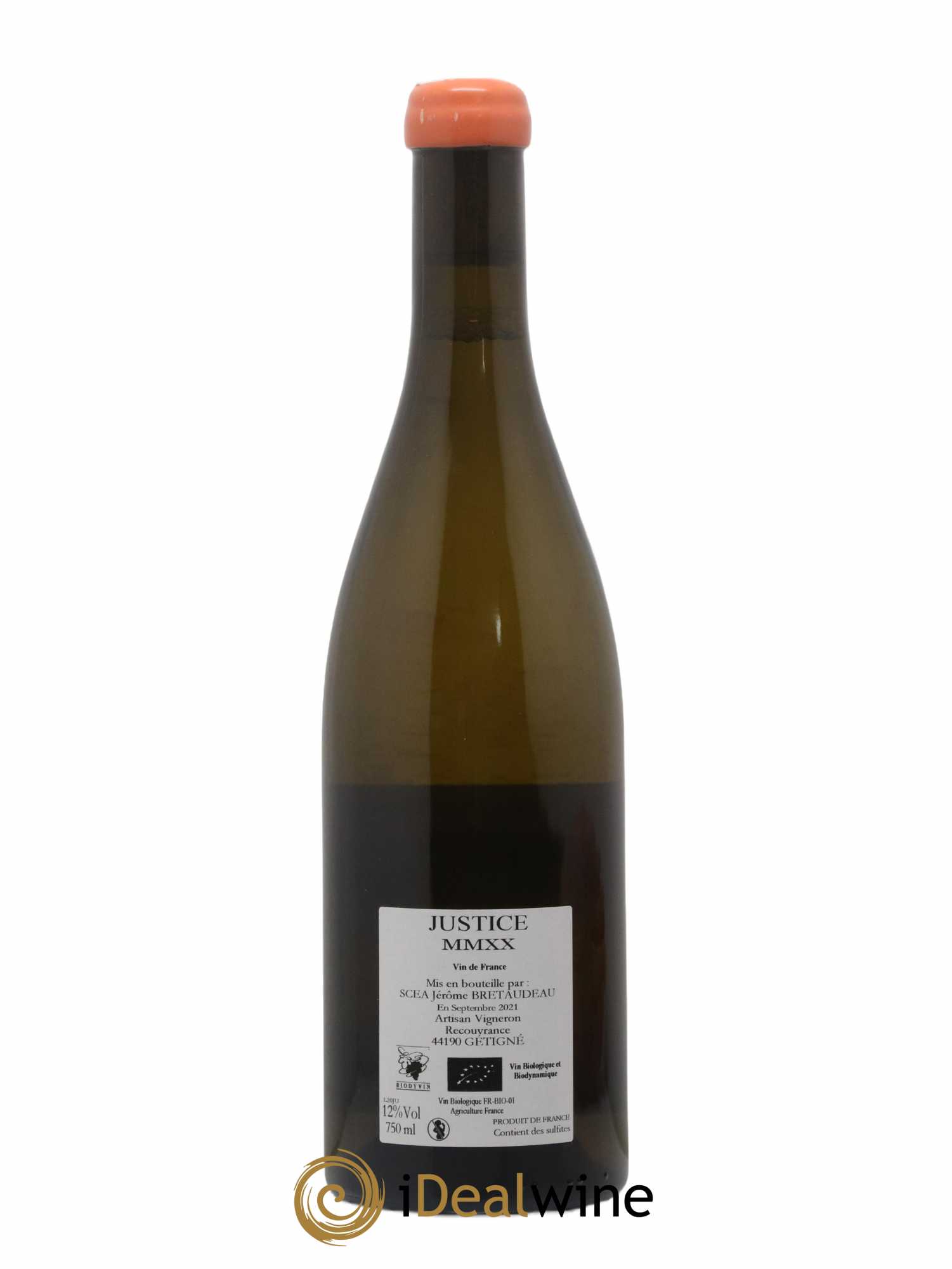 Vin de France La Justice Jérôme Bretaudeau - Domaine de Bellevue 2020 - Lot de 1 bouteille - 1