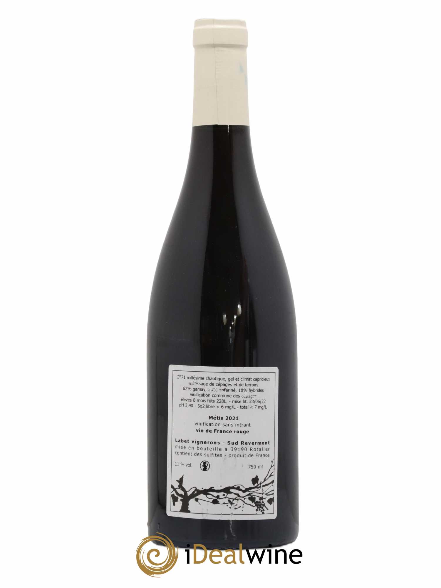 Vin de France Métis Romain - Julien - Charline Labet 2021 - Lot de 1 bouteille - 1