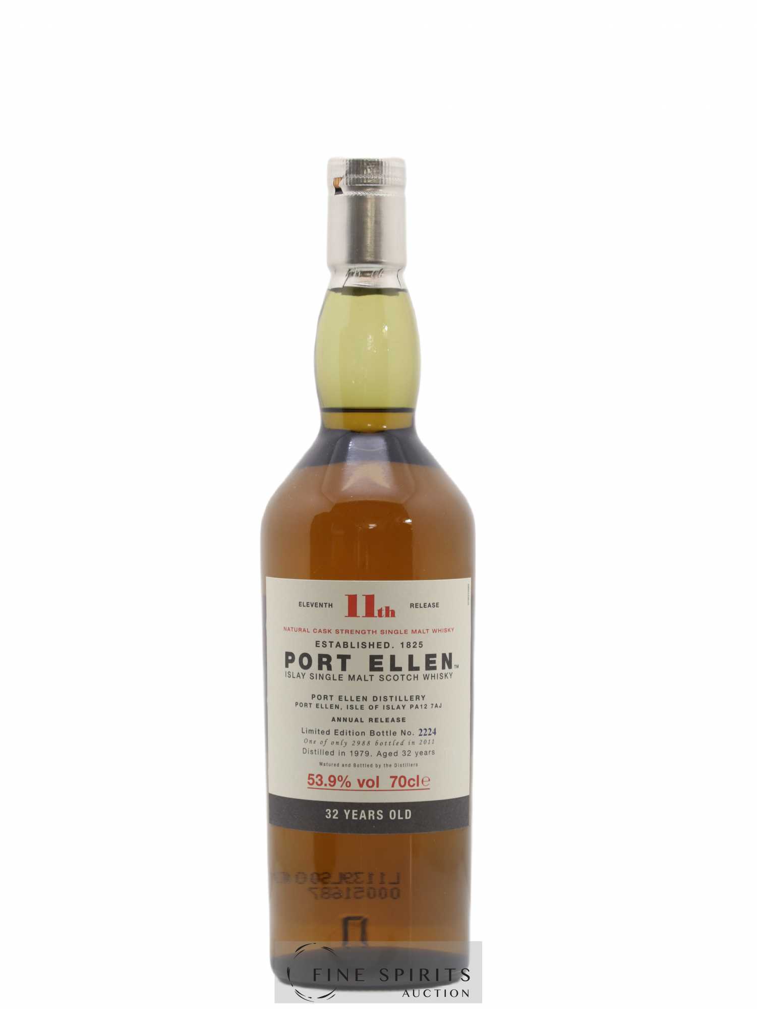 Port Ellen 32 years 1979 Of. 11th Release Natural Cask Strength - One of 2988 - bottled 2011 Limited Edition - Lot de 1 bouteille - 1