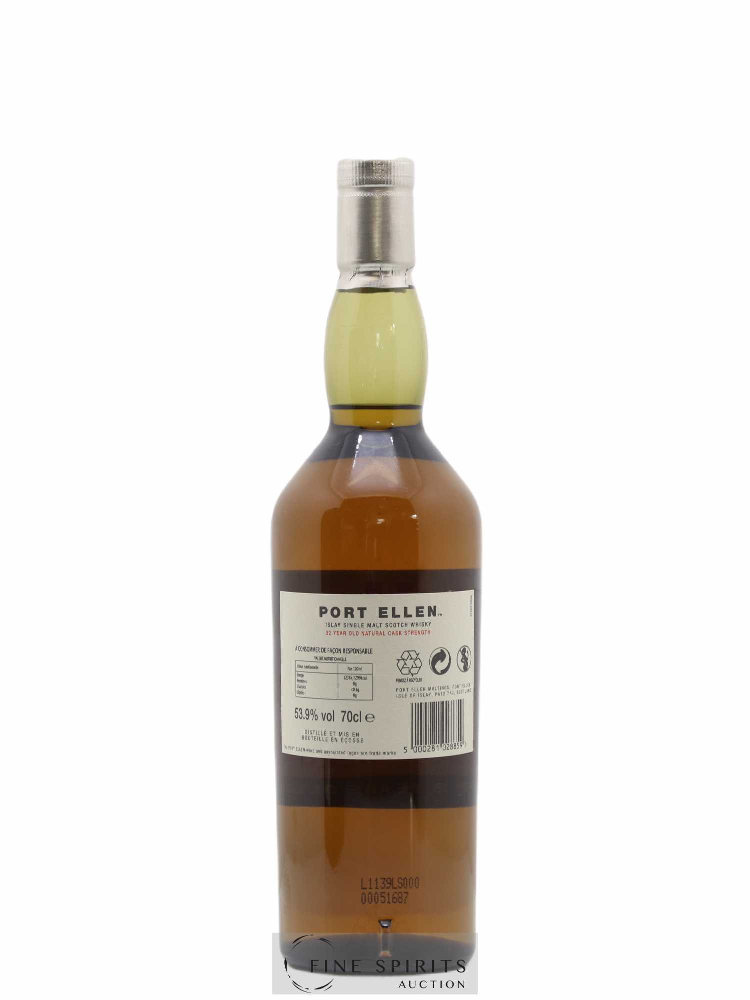 Port Ellen 32 years 1979 Of. 11th Release Natural Cask Strength - One of 2988 - bottled 2011 Limited Edition - Lot de 1 bouteille - 2