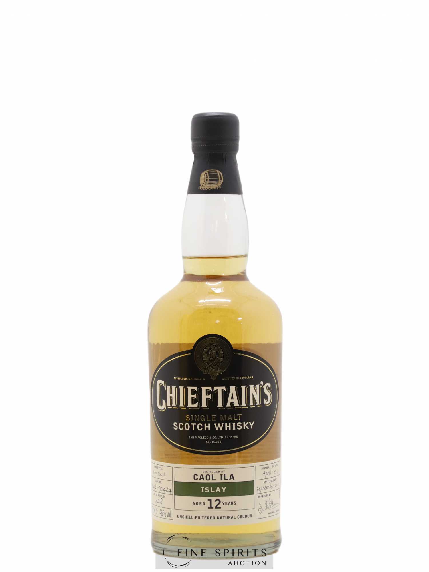 Caol Ila 12 years 1993 Chieftain's Cask n°90421-90424 - One of 1428 - bottled 2005 - Lot de 1 bouteille - 1