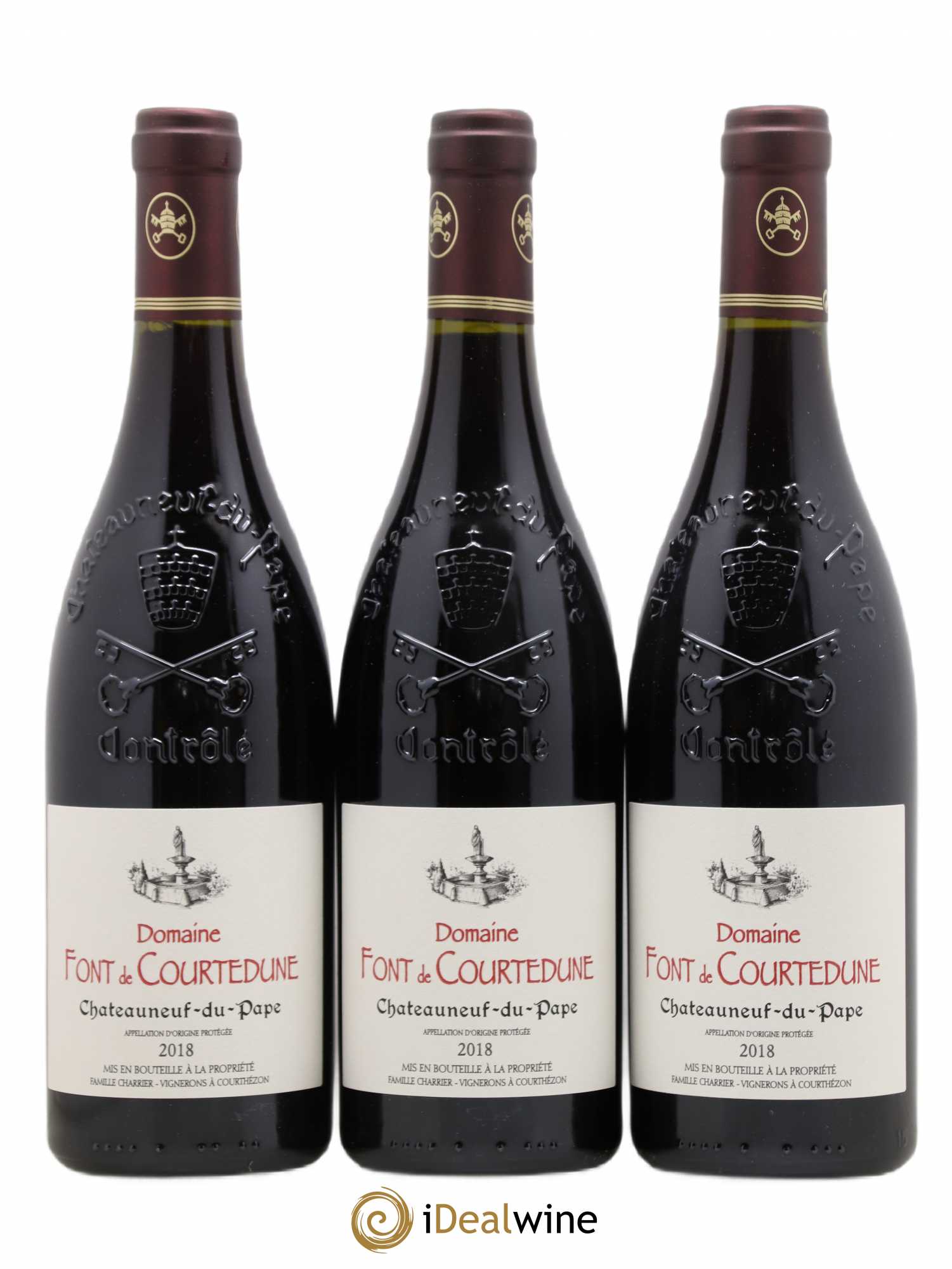 Châteauneuf-du-Pape Domaine Font de Courtedune 2018 - Lot de 3 bouteilles - 0