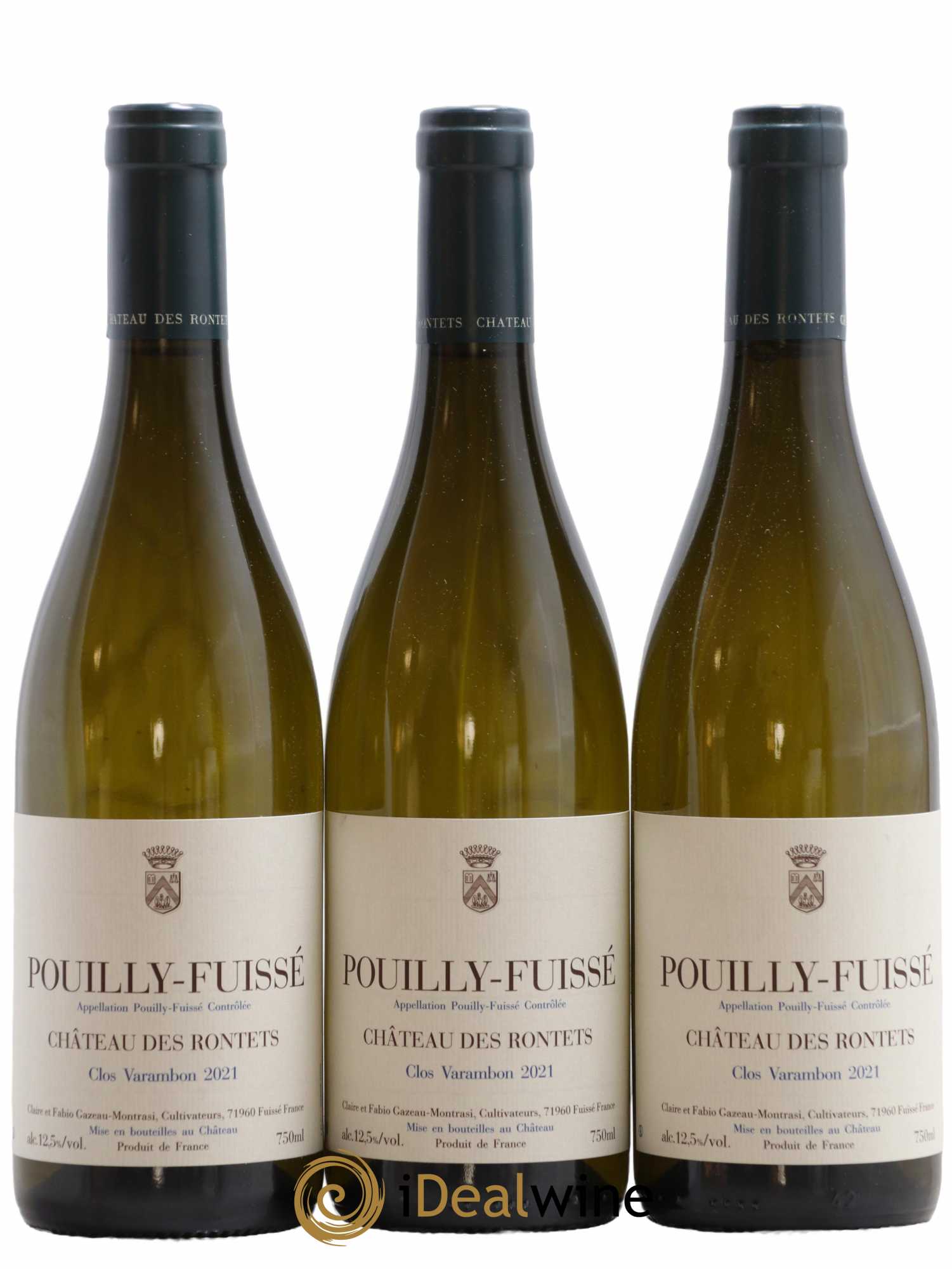 Pouilly-Fuissé Clos Varambon Château des Rontets 2021 - Lot de 3 bouteilles - 0