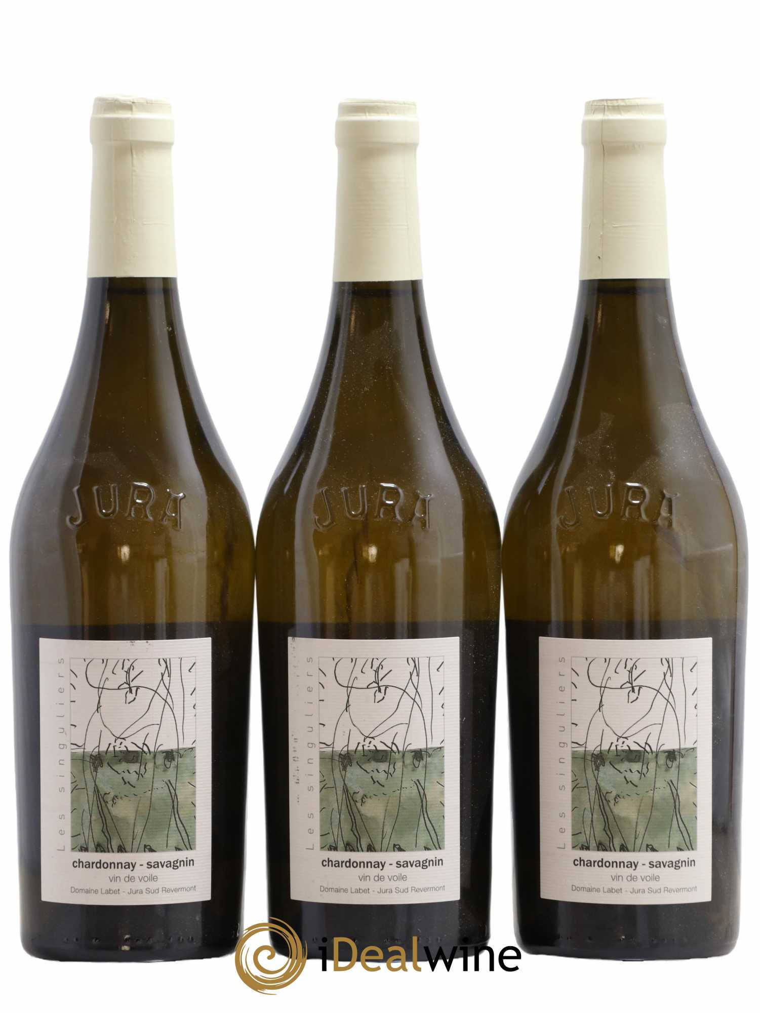 Côtes du Jura Vin de Voile Chardonnay-Savagnin cuvée de garde Romain - Julien - Charline Labet 2019 - Lot de 3 bouteilles - 0