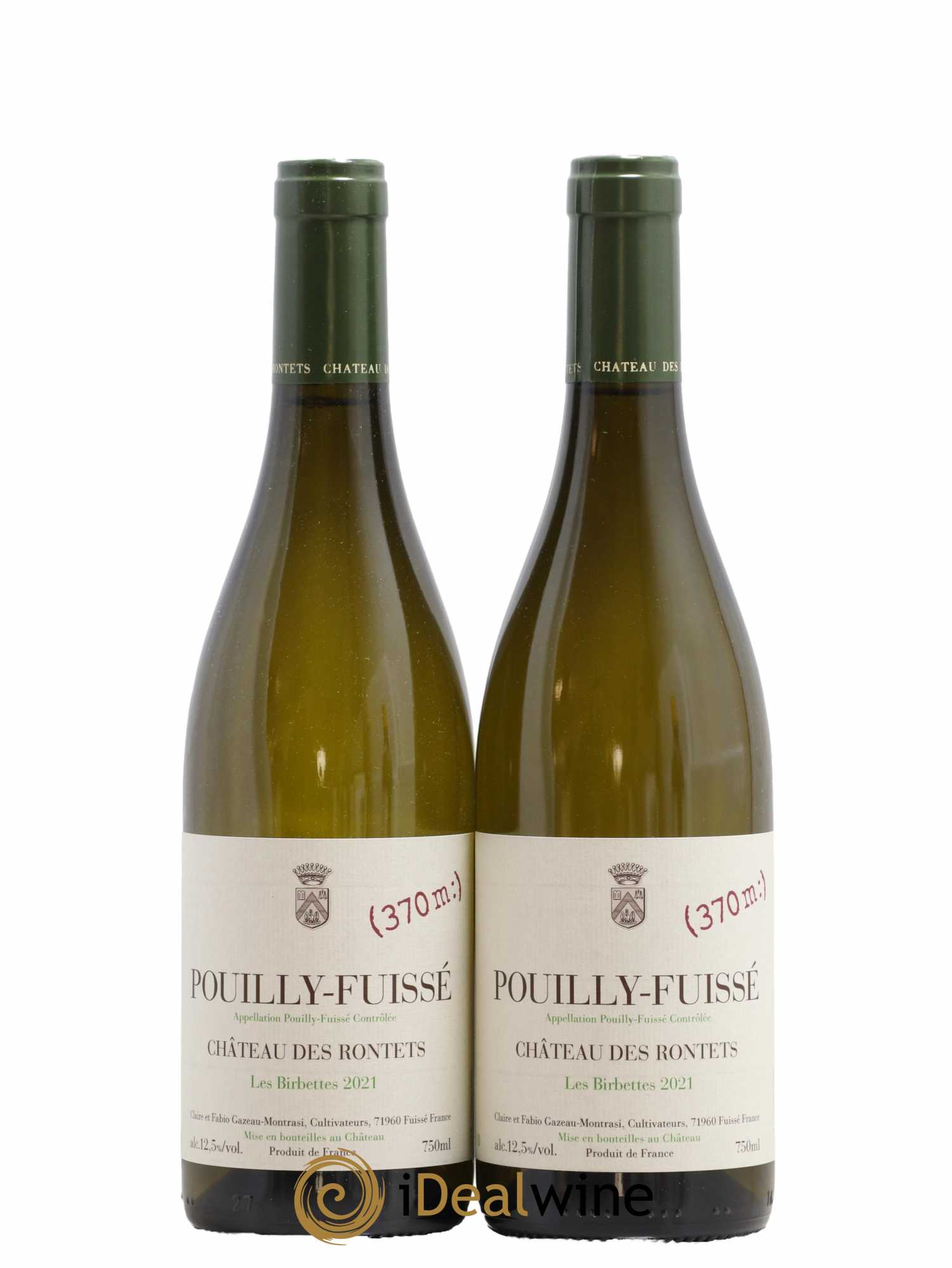 Pouilly-Fuissé 370 m: Les Birbettes Chateau Des Rontets 2021 - Lot de 2 bouteilles - 0